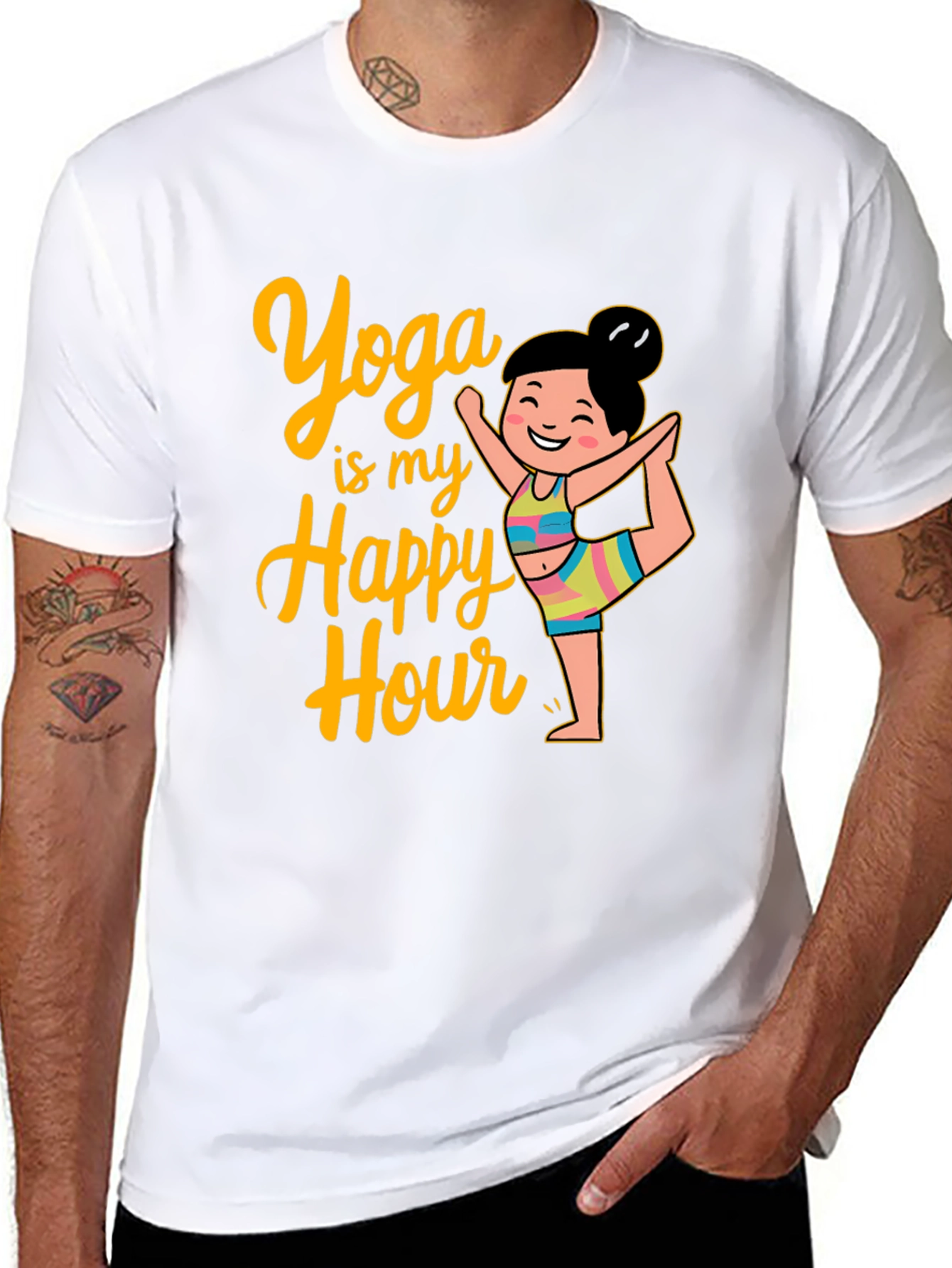Yoga is My Happy Hour Graphic Tee
