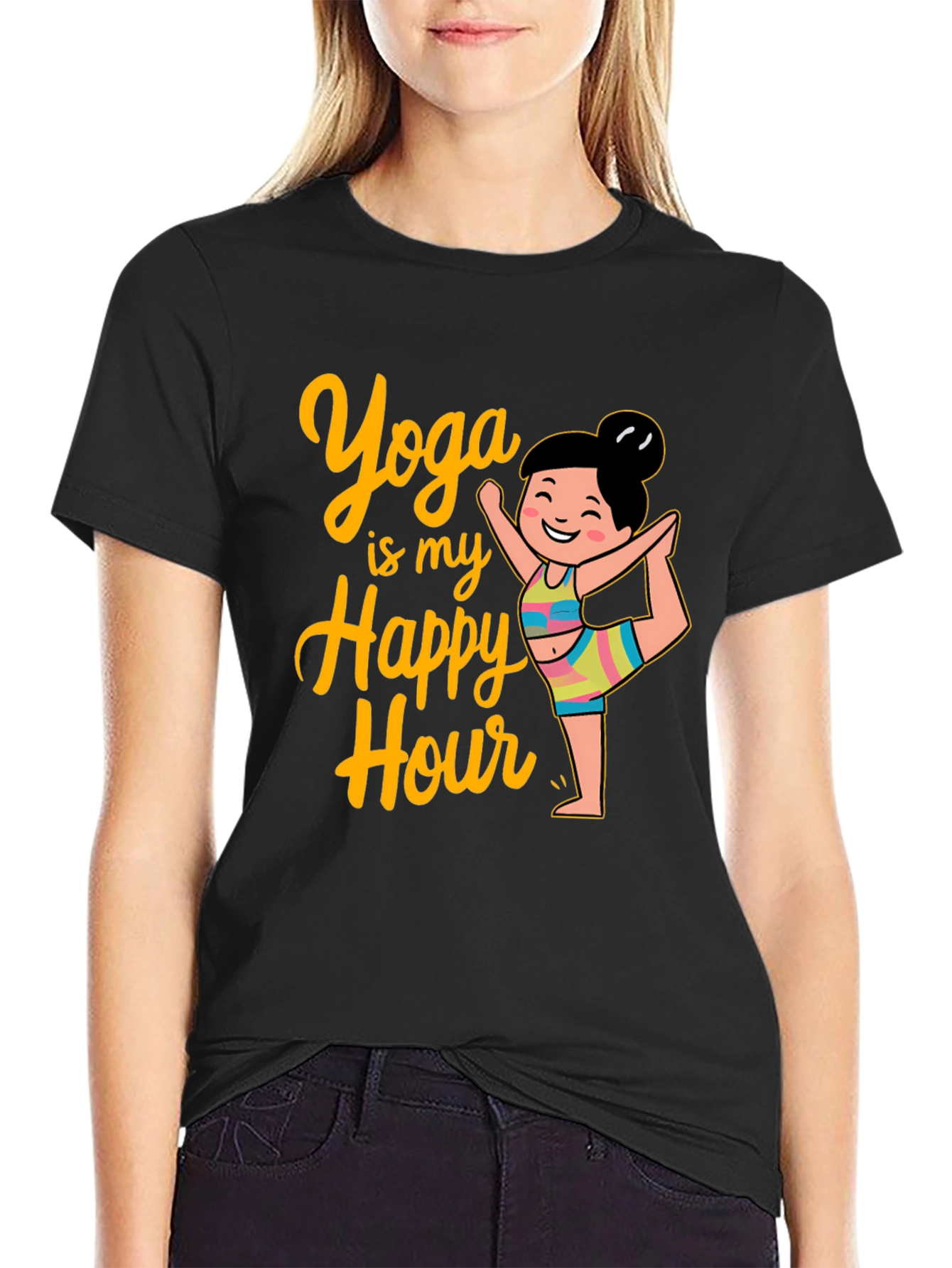 Yoga is My Happy Hour Graphic Tee