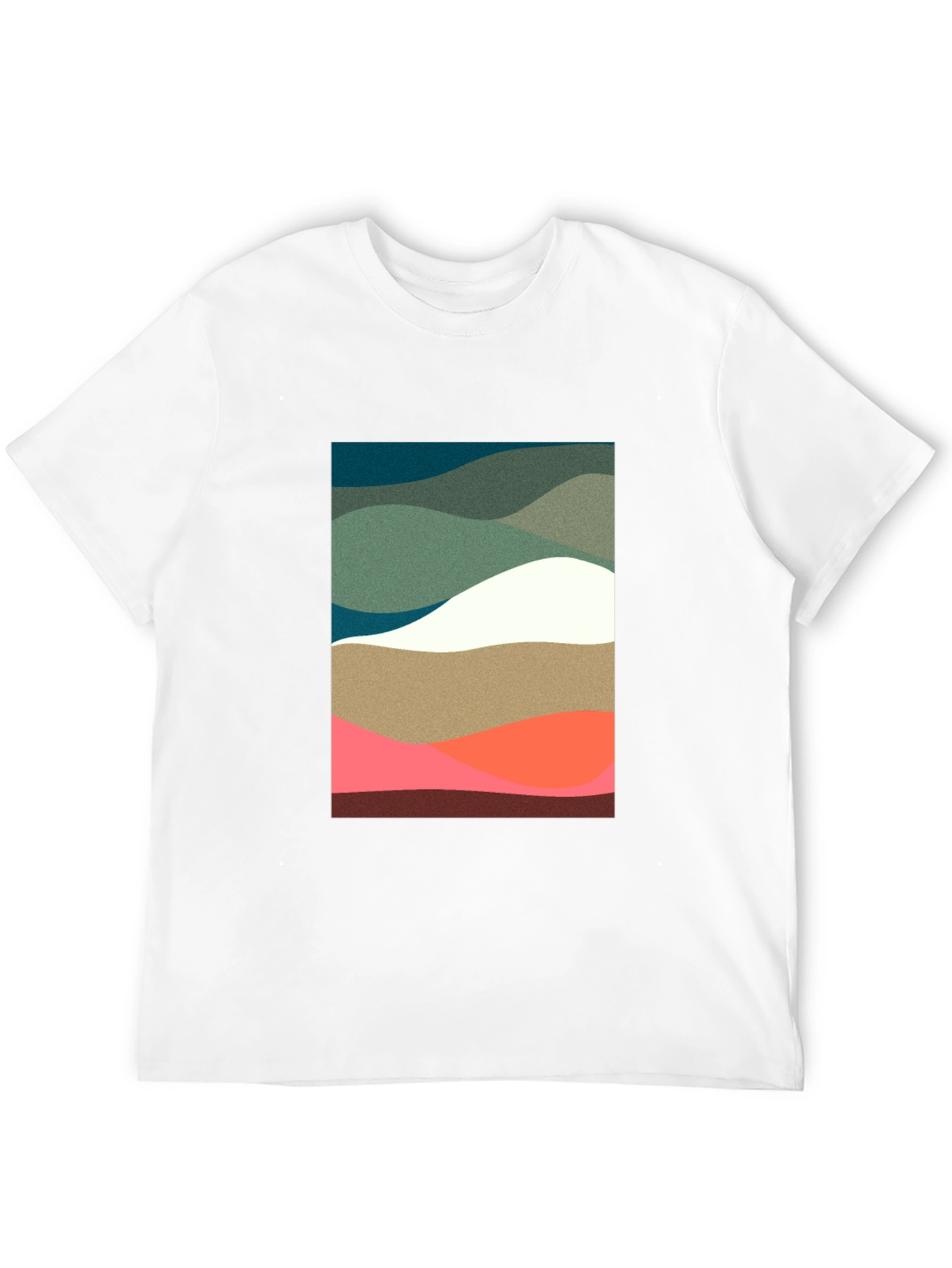 Abstract Wave Pattern Black T-Shirt