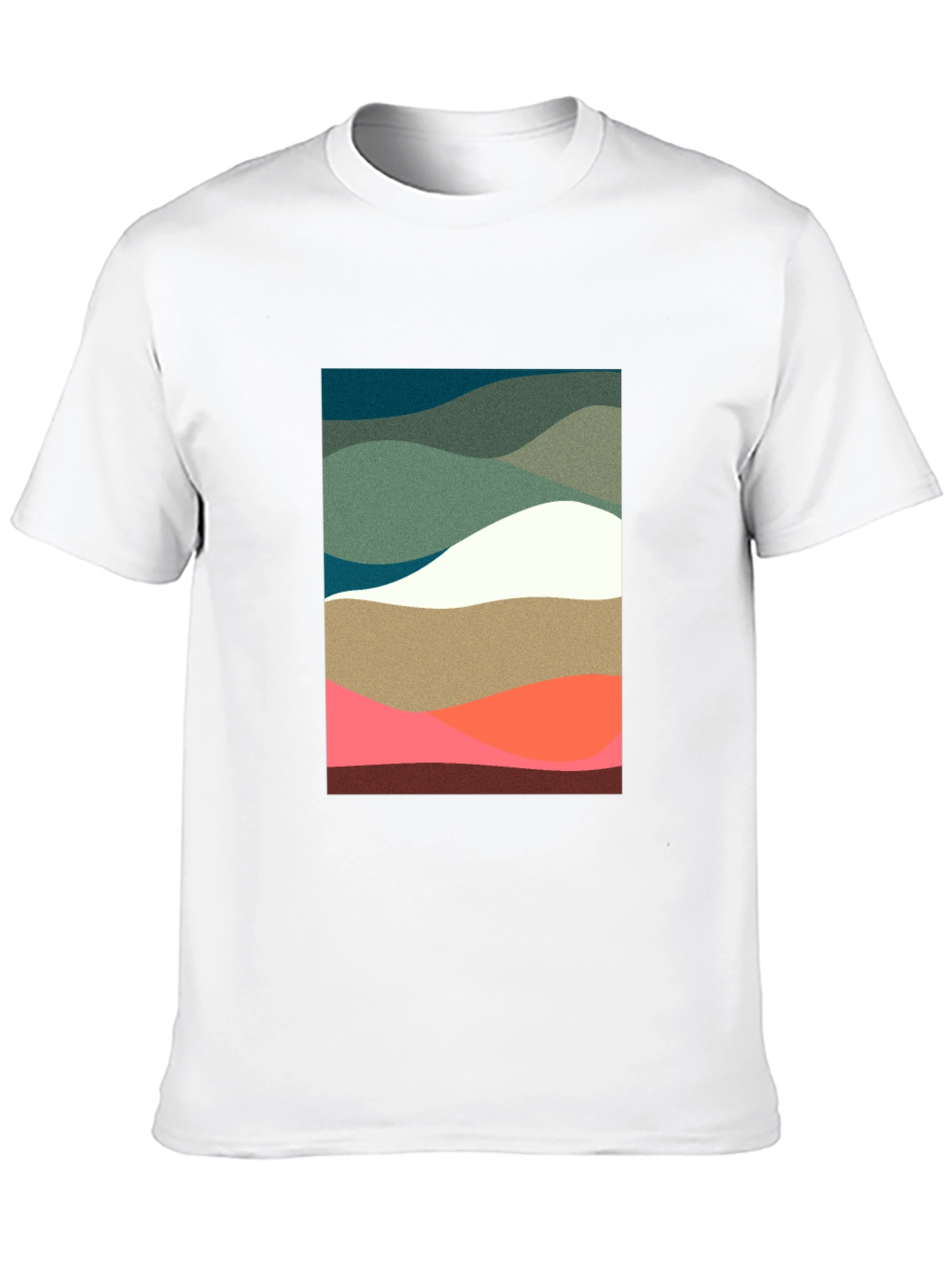 Abstract Wave Pattern Black T-Shirt