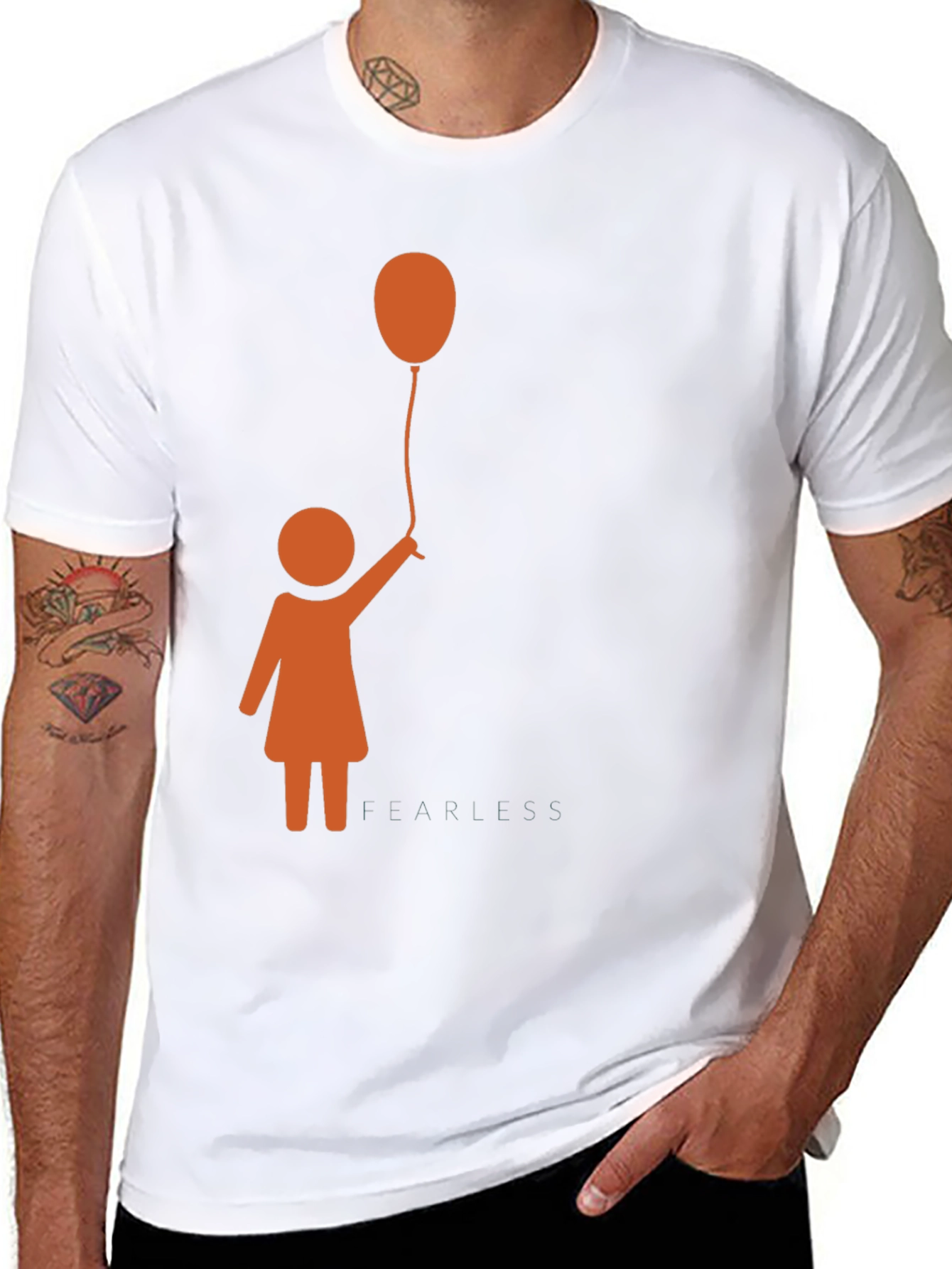 Girl With Balloon Graphic Tee - Trendy Casual Top