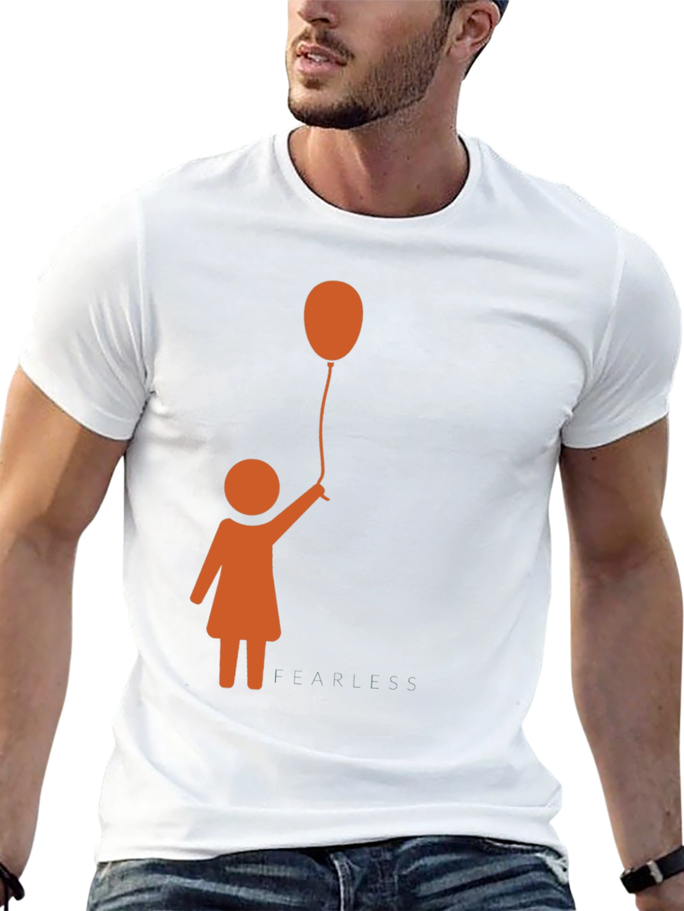 Girl With Balloon Graphic Tee - Trendy Casual Top