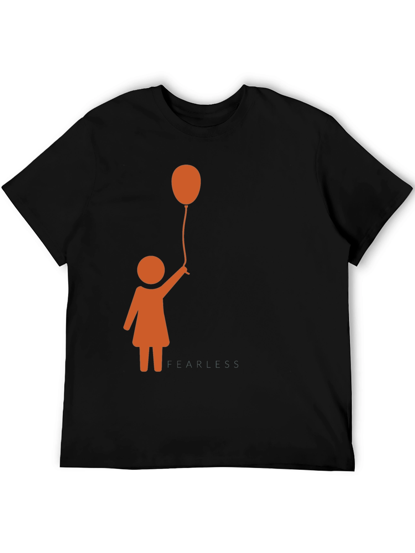 Girl With Balloon Graphic Tee - Trendy Casual Top