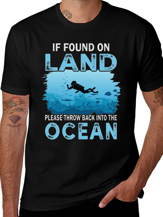 If Found On Land Throw Back Into Ocean Scuba Diving T-Shirt