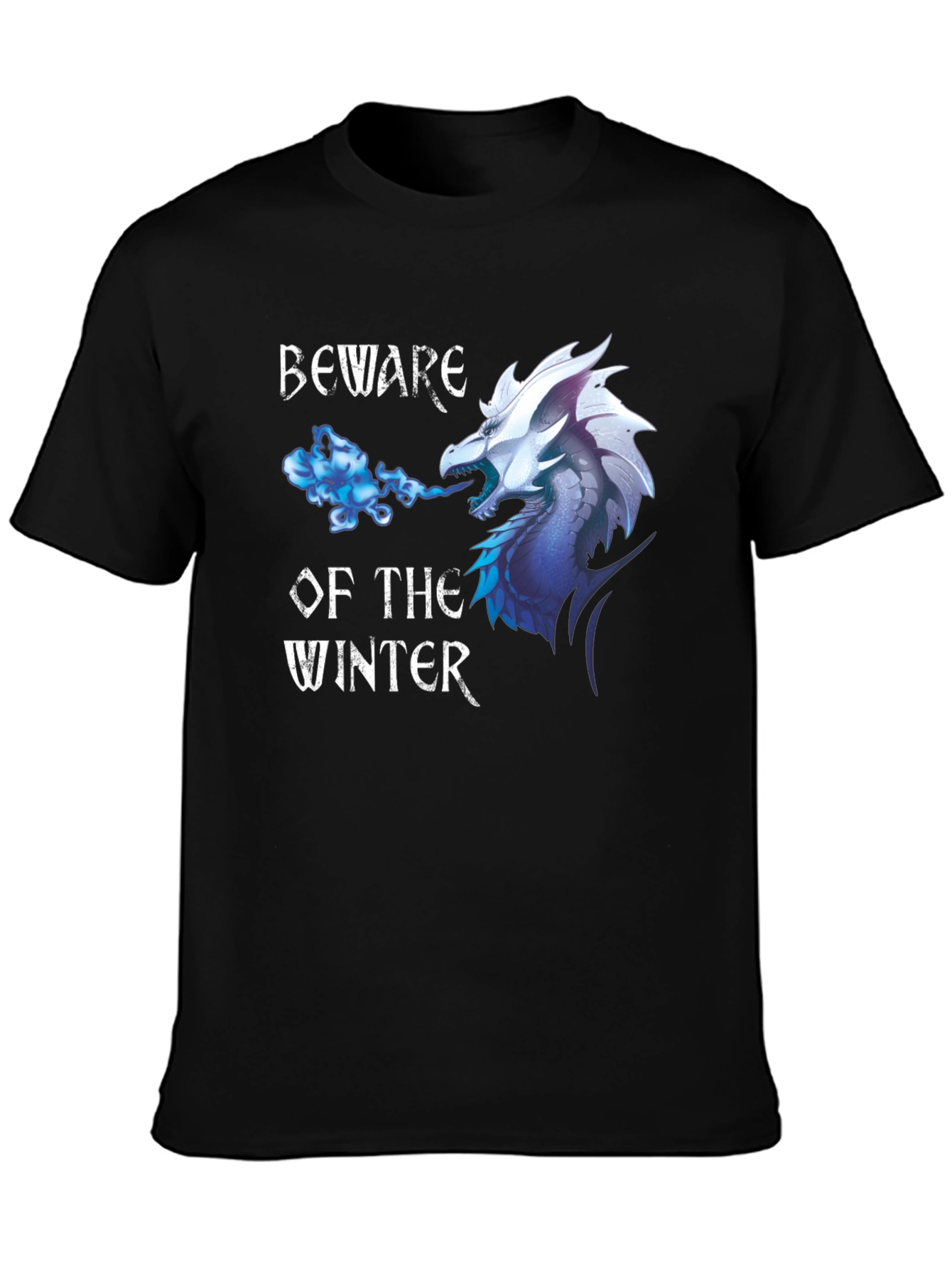 Beware Winter Dragon Graphic Print Tee