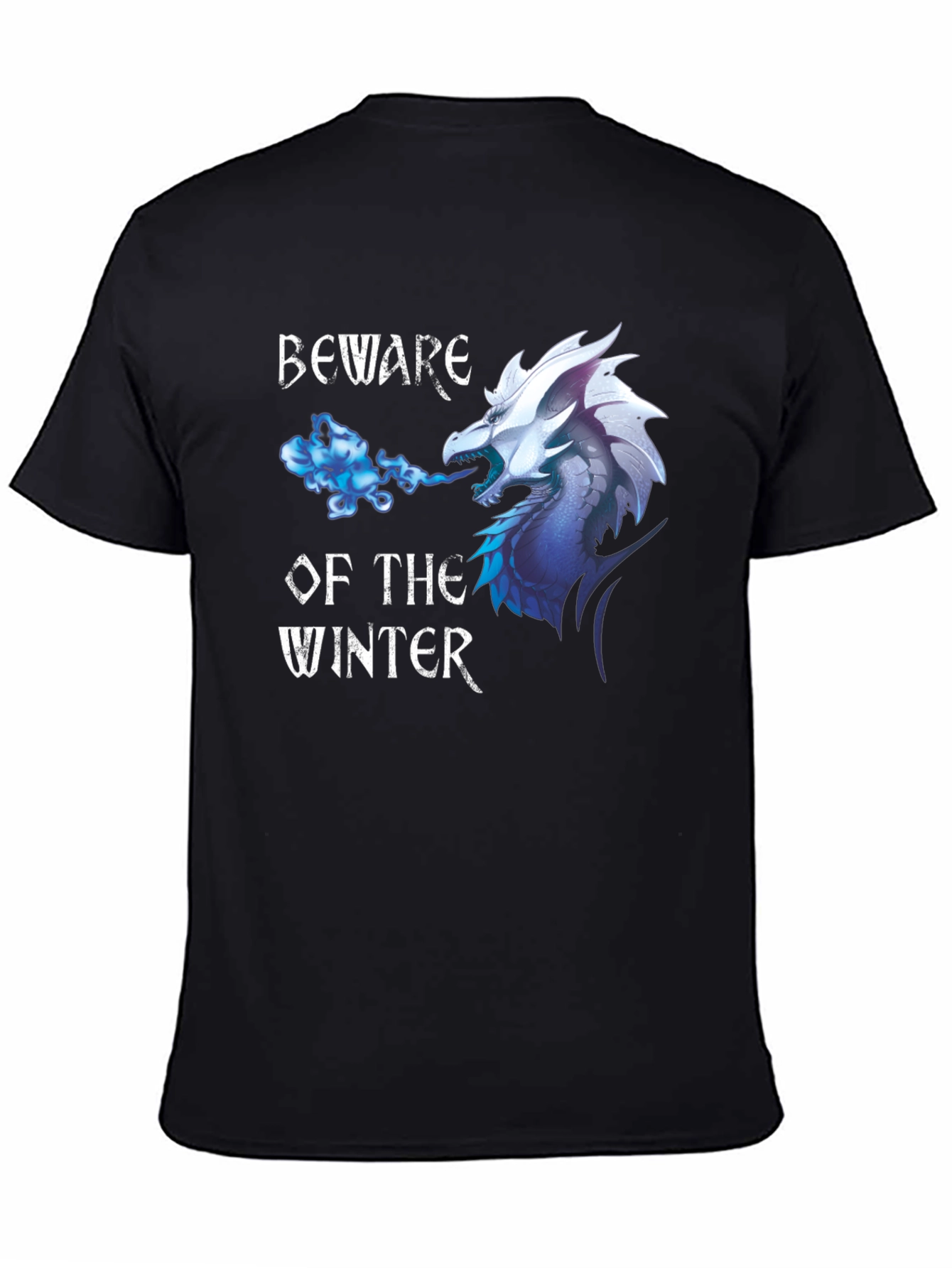 Beware Winter Dragon Graphic Print Tee