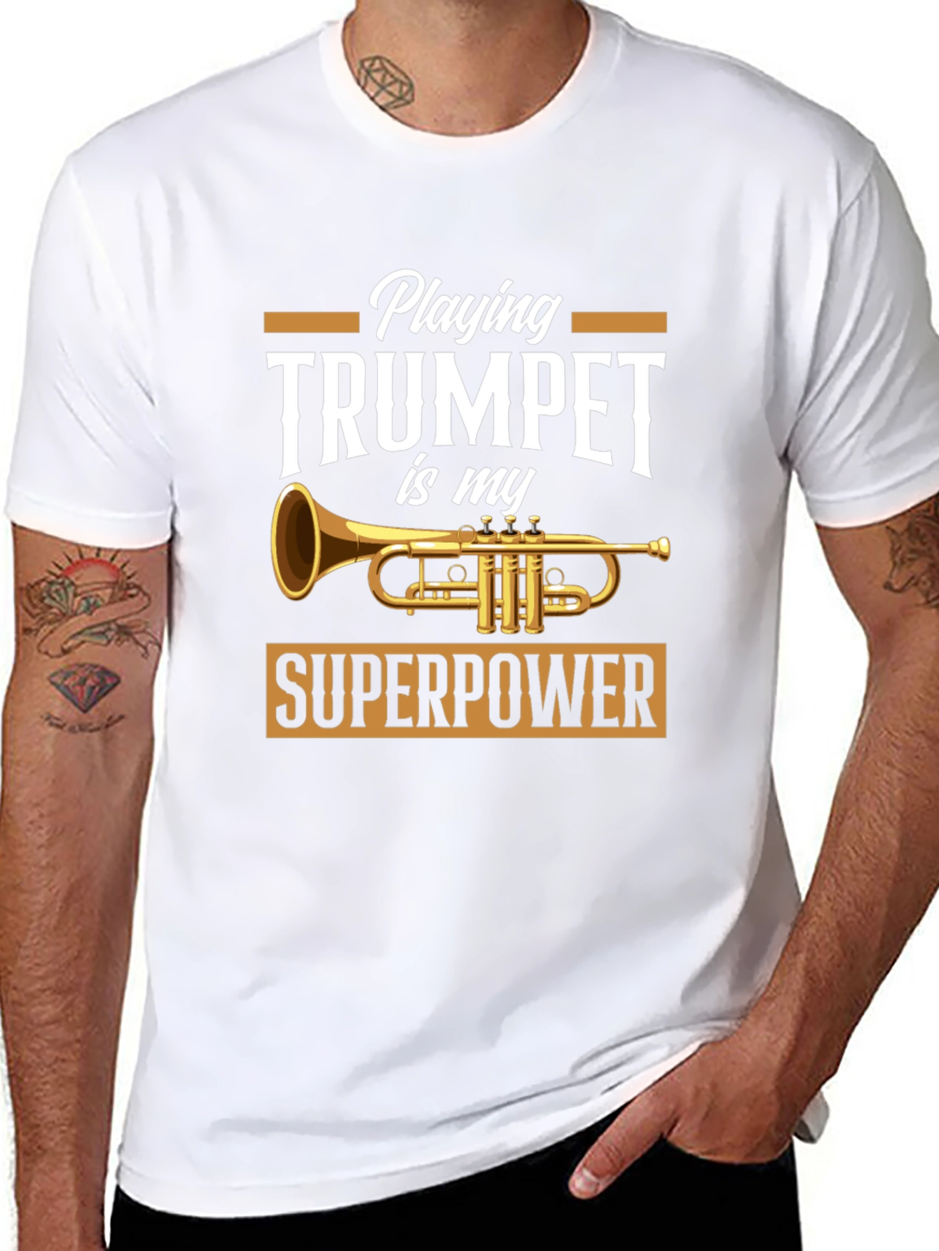 Trumpet Superpower T-Shirt - Musician Gift