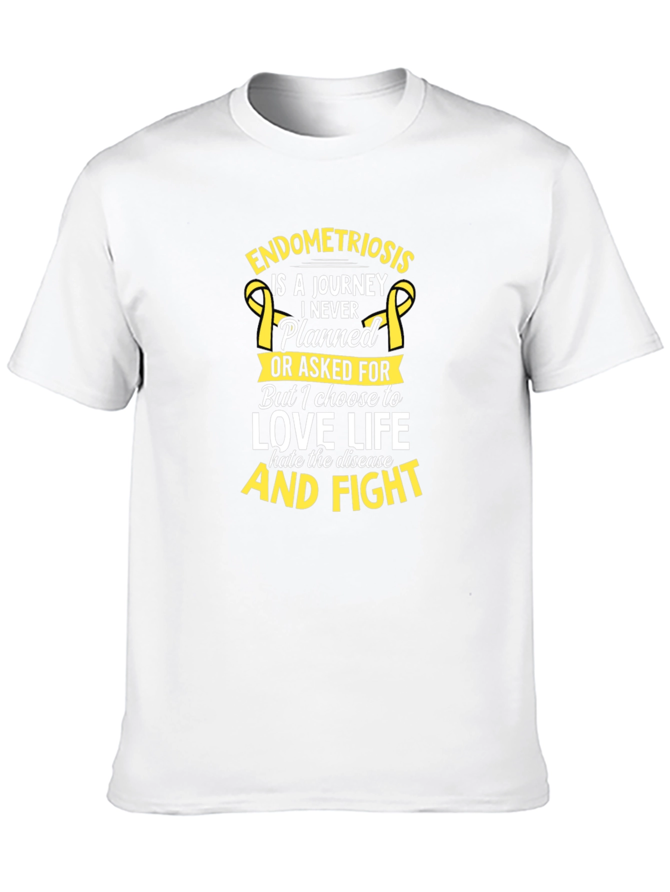 Endometriosis Awareness T-Shirt - Love Life & Fight Design