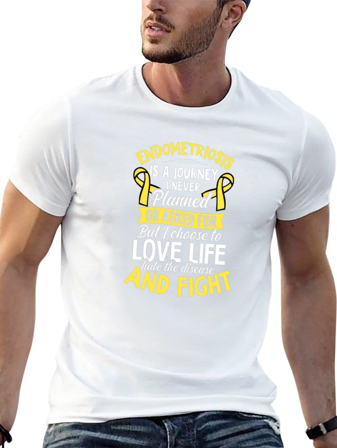 Endometriosis Awareness T-Shirt - Love Life & Fight Design