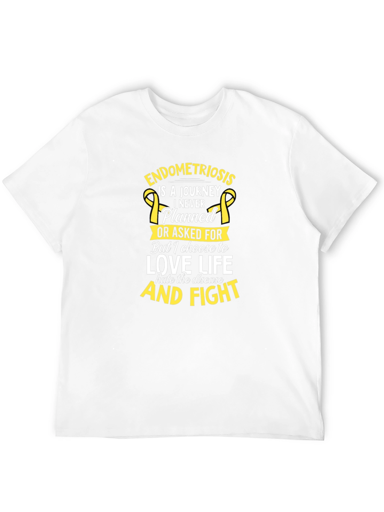 Endometriosis Awareness T-Shirt - Love Life & Fight Design