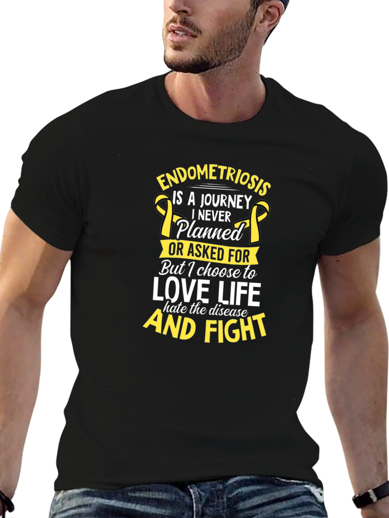Endometriosis Awareness T-Shirt - Love Life & Fight Design
