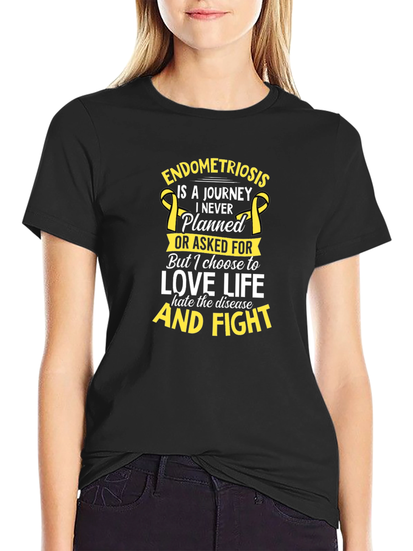 Endometriosis Awareness T-Shirt - Love Life & Fight Design