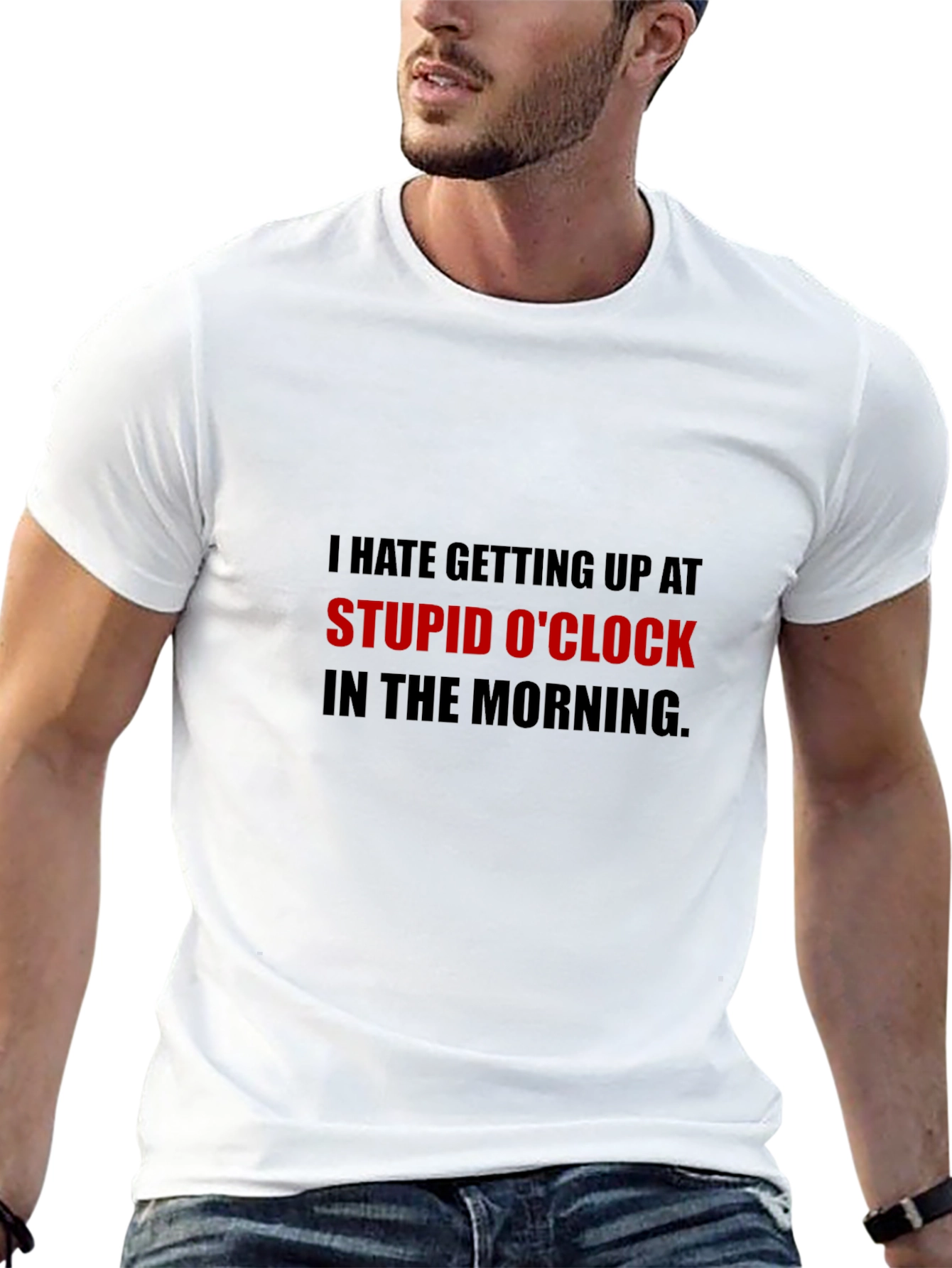 Humorous Stupid OClock Graphic Tee