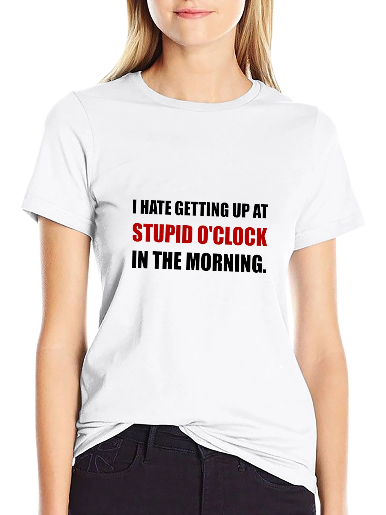 Humorous Stupid OClock Graphic Tee
