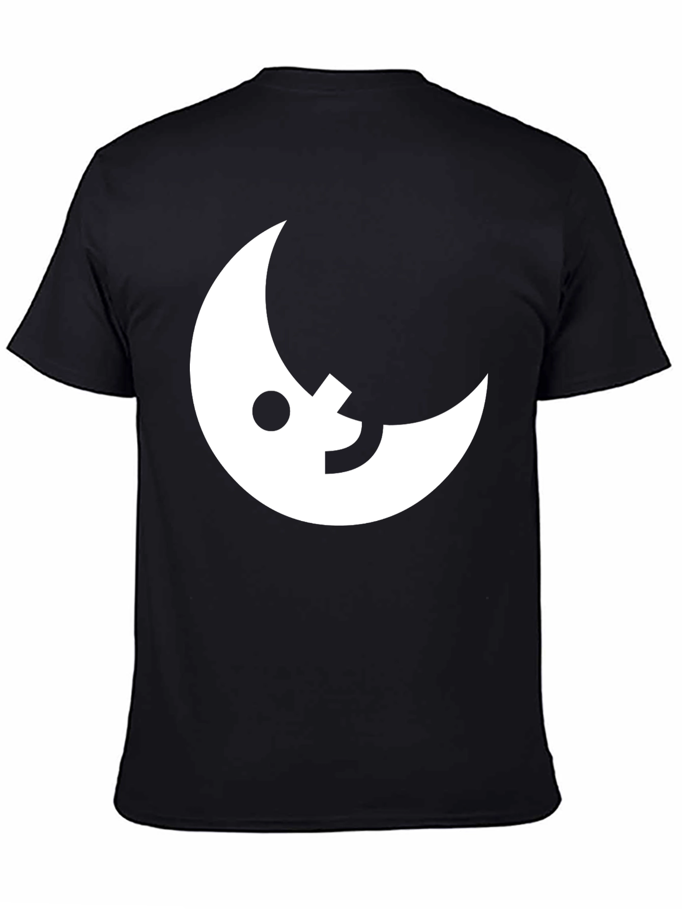 Modern Moon Graphic Tee - Black Cotton Blend