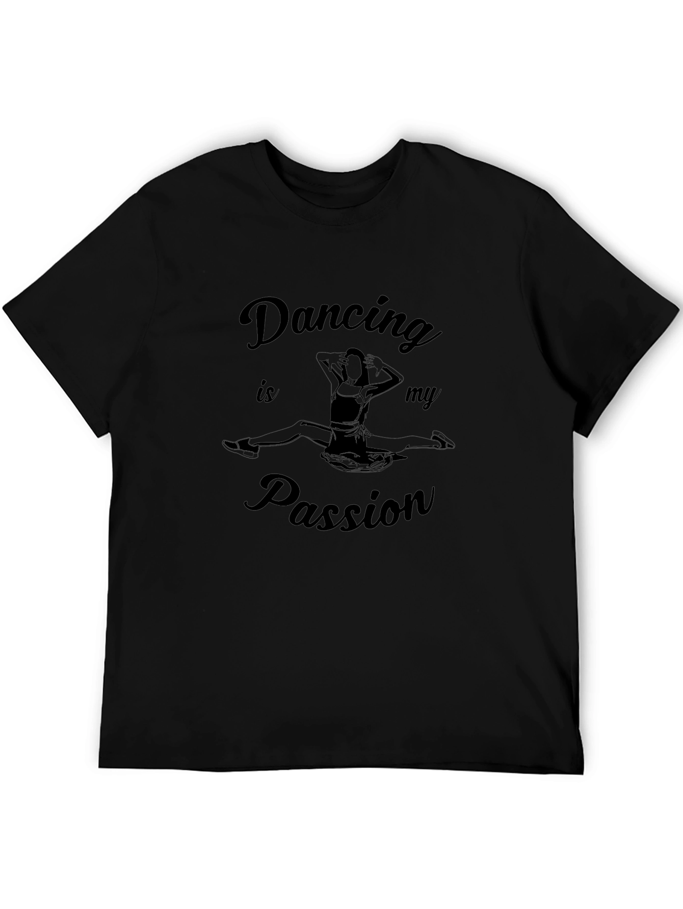 Dancing is My Passion Black Graphic Tee