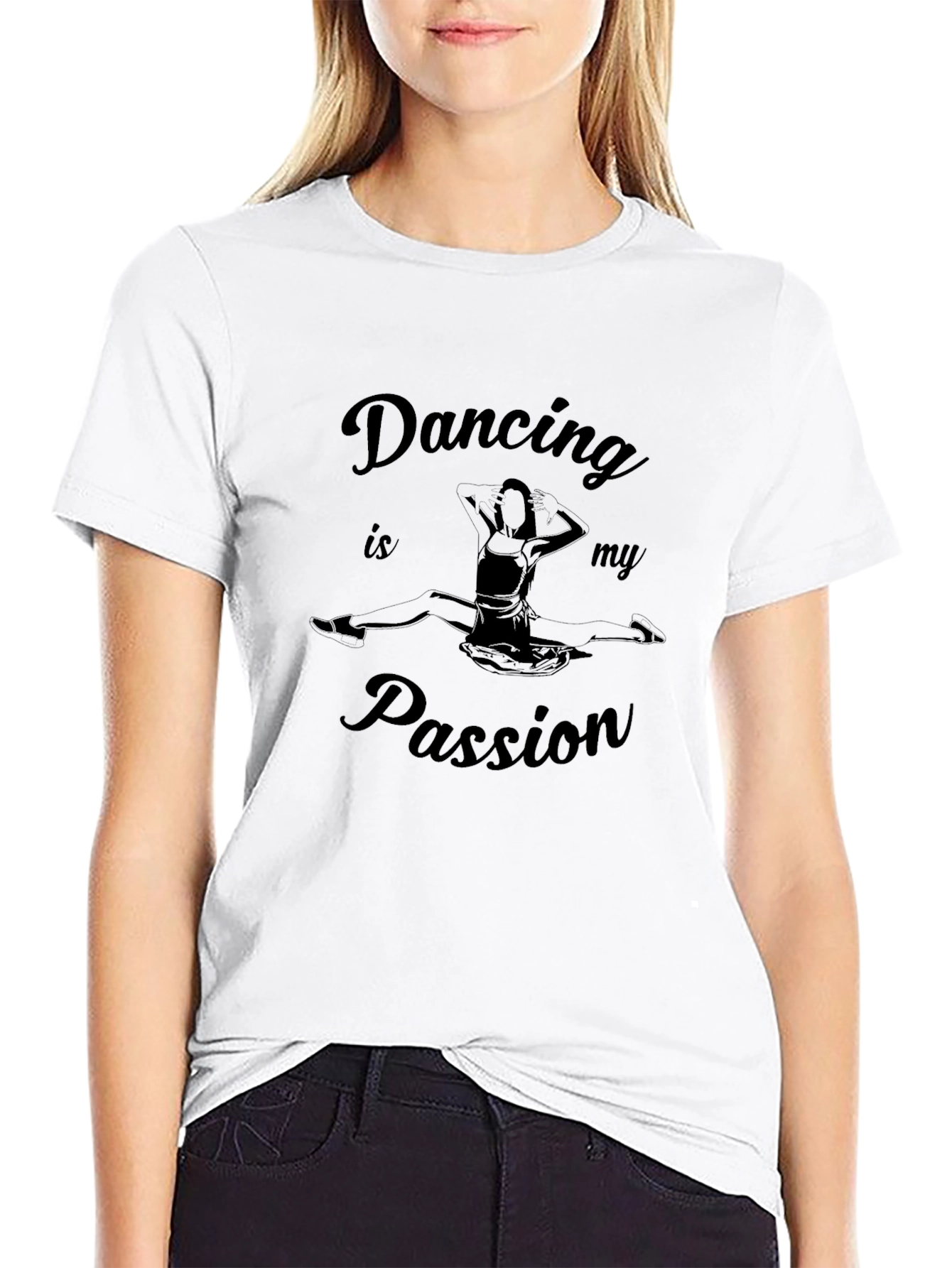 Dancing is My Passion Black Graphic Tee