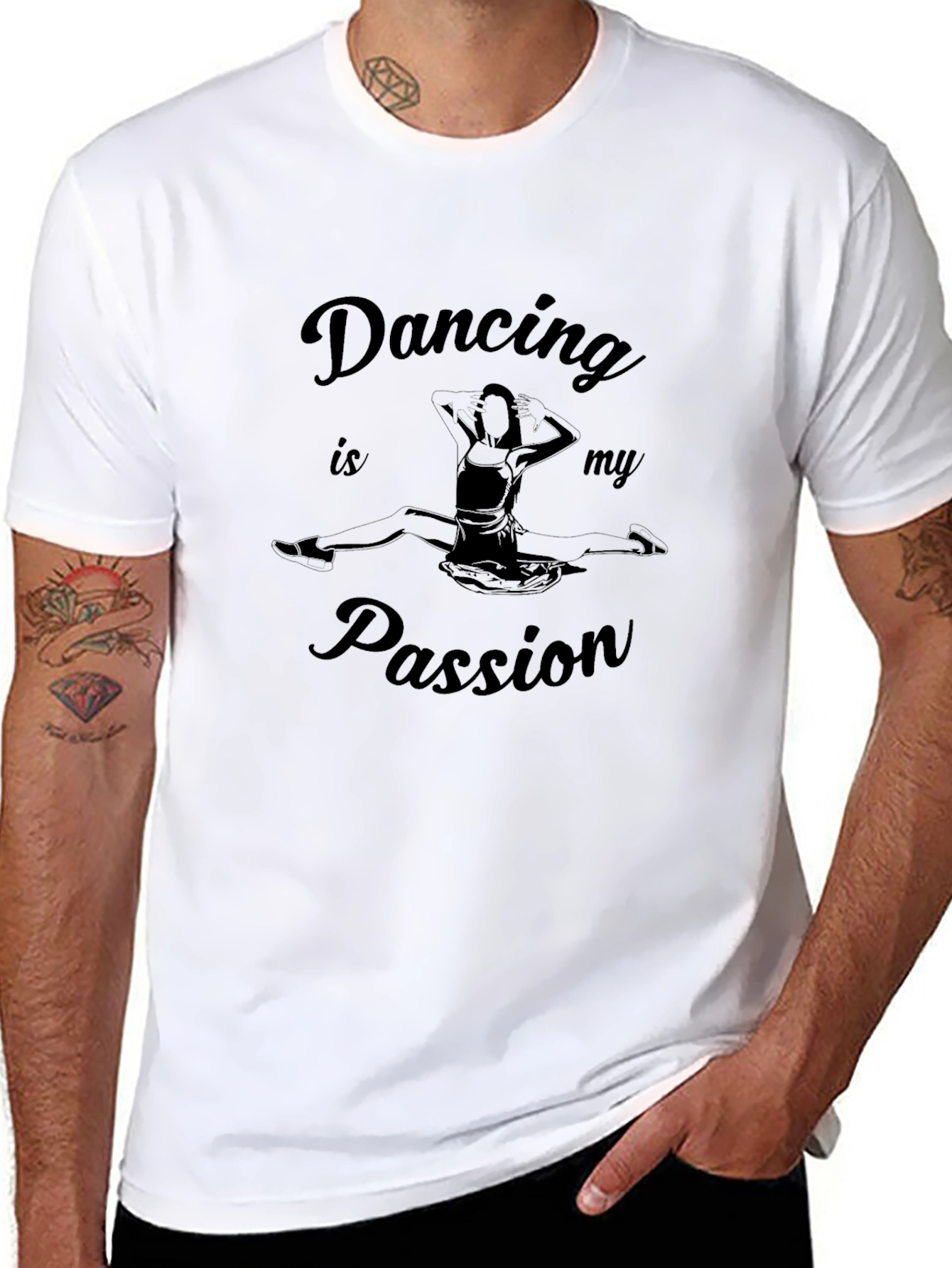 Dancing is My Passion Black Graphic Tee