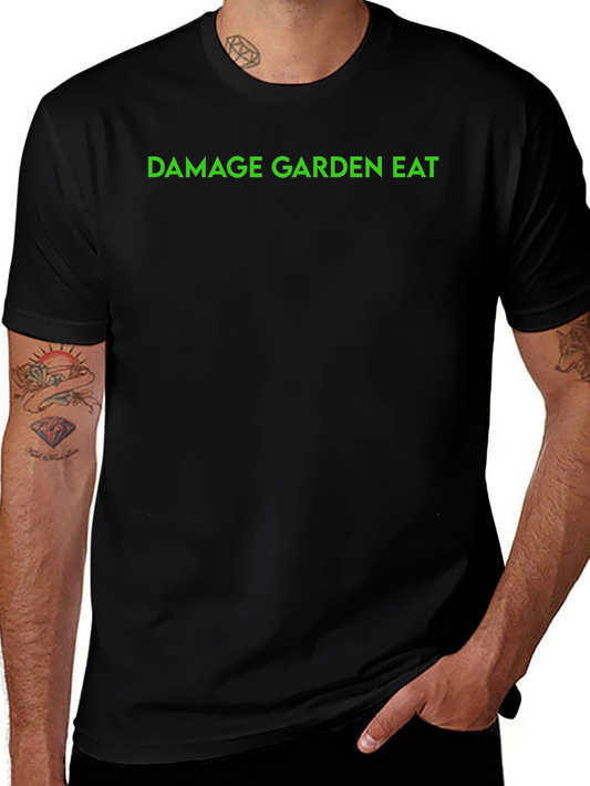 Damage Garden Eat Graphic Tee - Cool Black Shirt