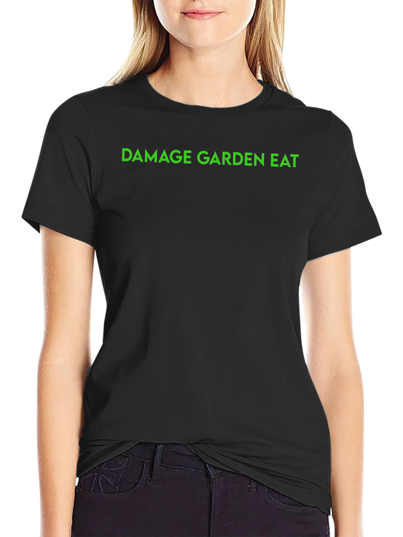 Damage Garden Eat Graphic Tee - Cool Black Shirt