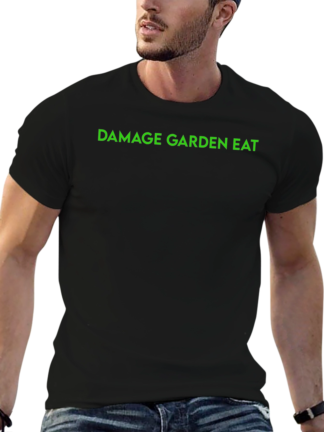 Damage Garden Eat Graphic Tee - Cool Black Shirt