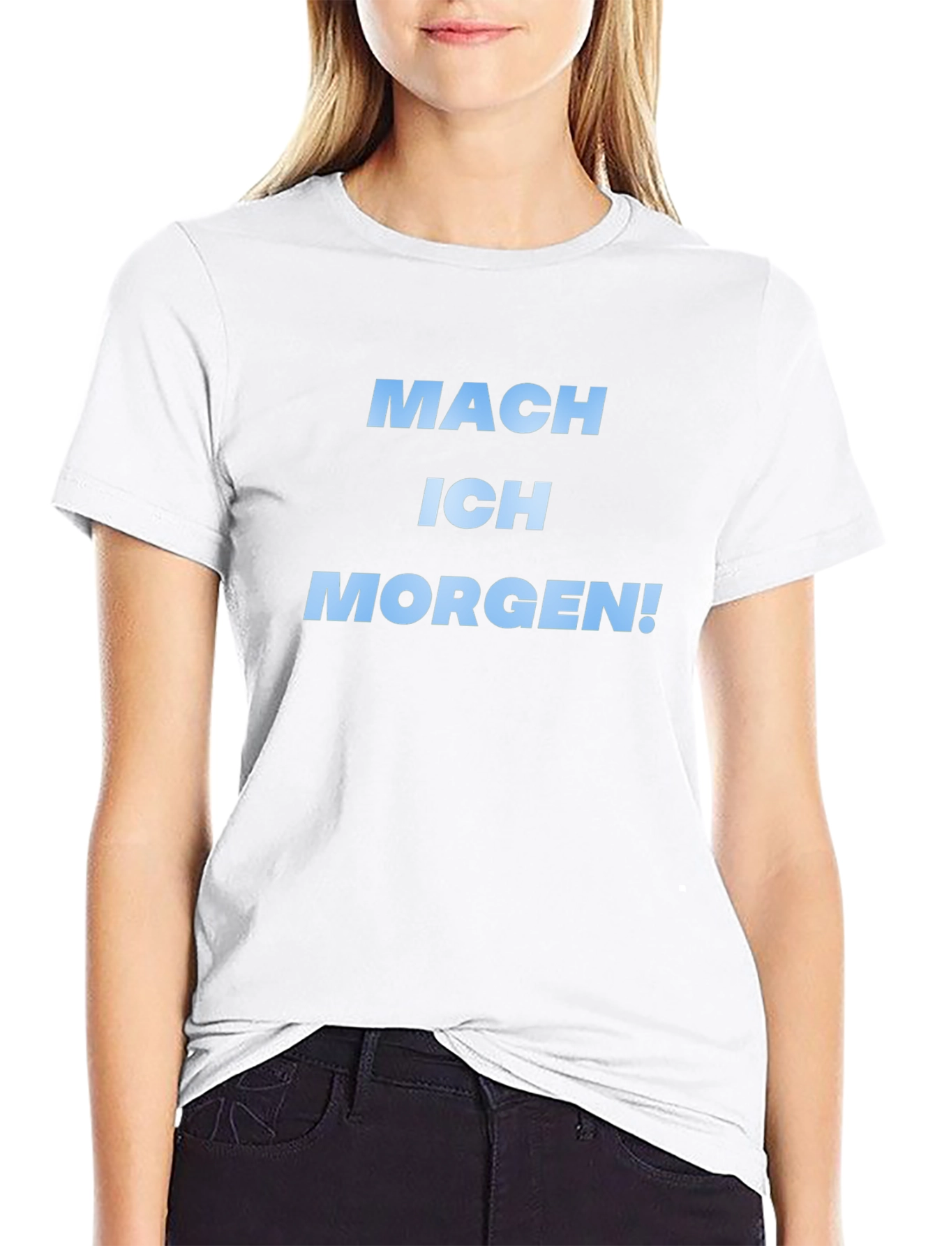 Mach Ich Morgen! Black Graphic T-Shirt
