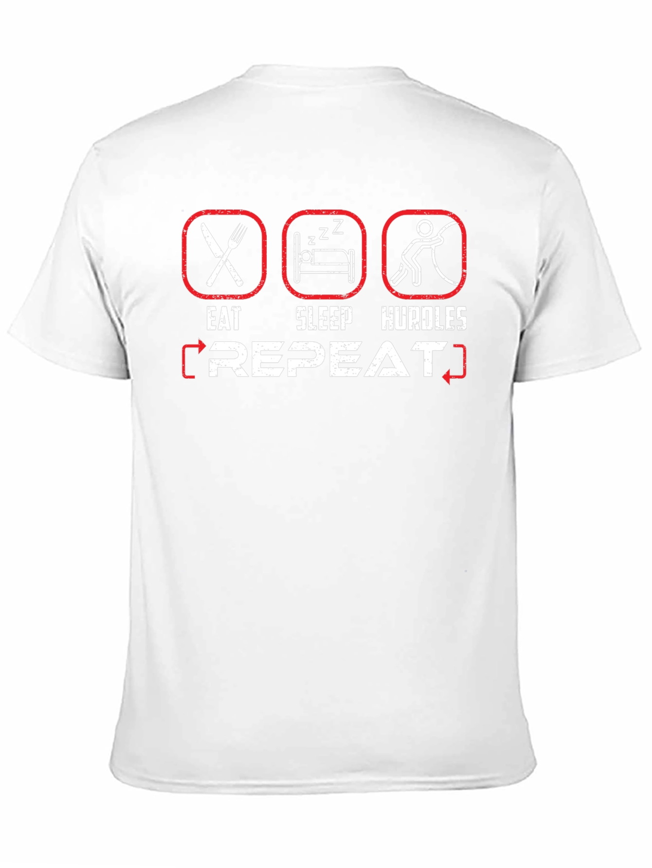 Eat Sleep Hurdles Repeat Graphic T-Shirt