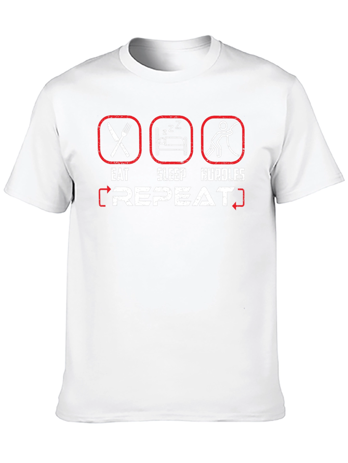 Eat Sleep Hurdles Repeat Graphic T-Shirt