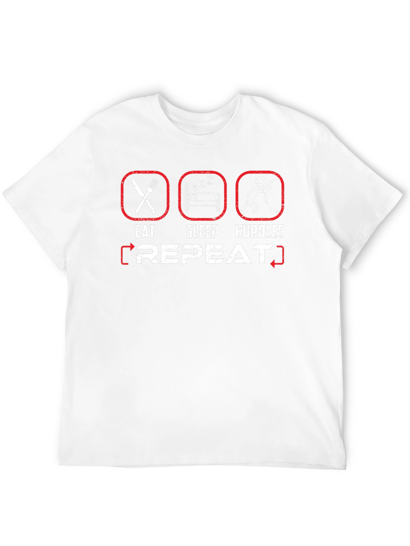 Eat Sleep Hurdles Repeat Graphic T-Shirt