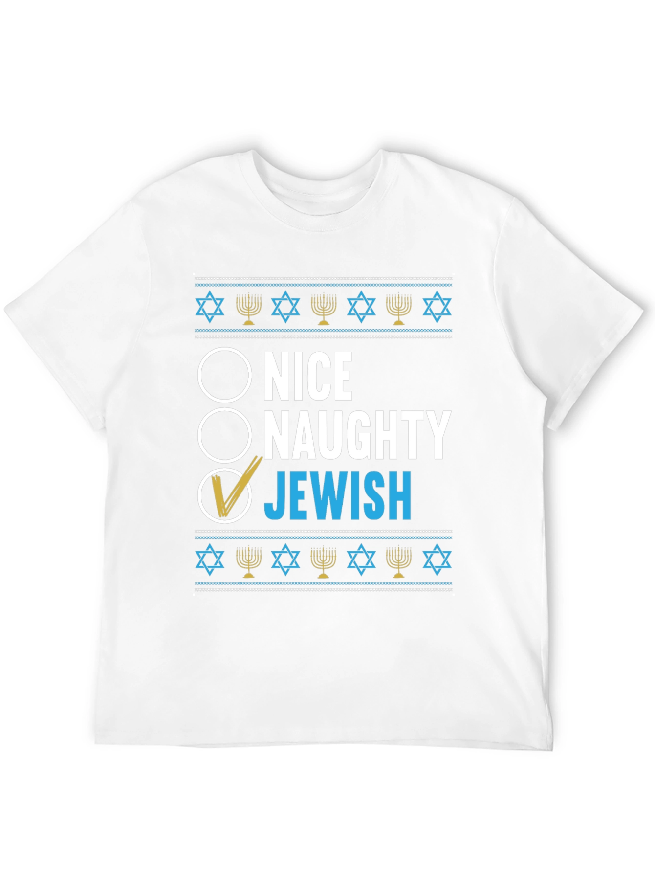 Nice Naughty Jewish Hanukkah T-Shirt