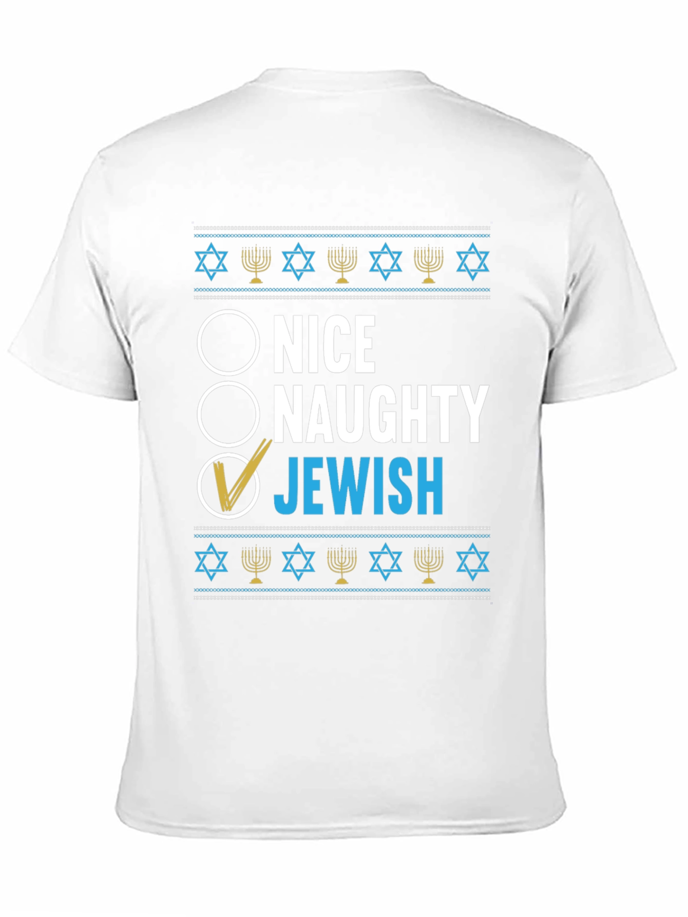 Nice Naughty Jewish Hanukkah T-Shirt
