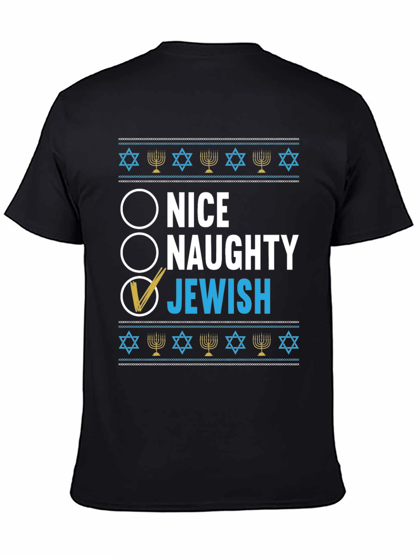 Nice Naughty Jewish Hanukkah T-Shirt