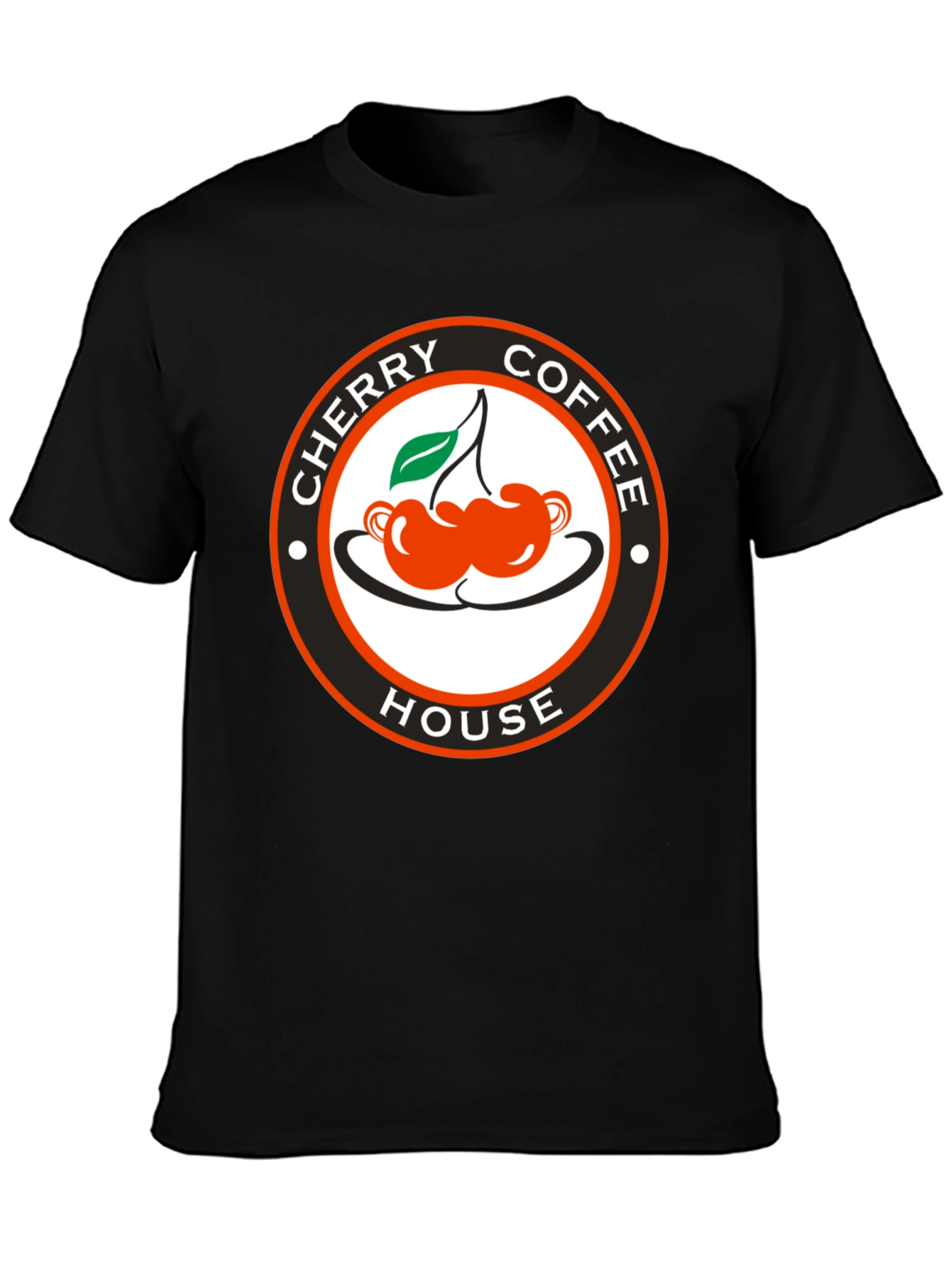 Cherry Coffee House Black T-Shirt