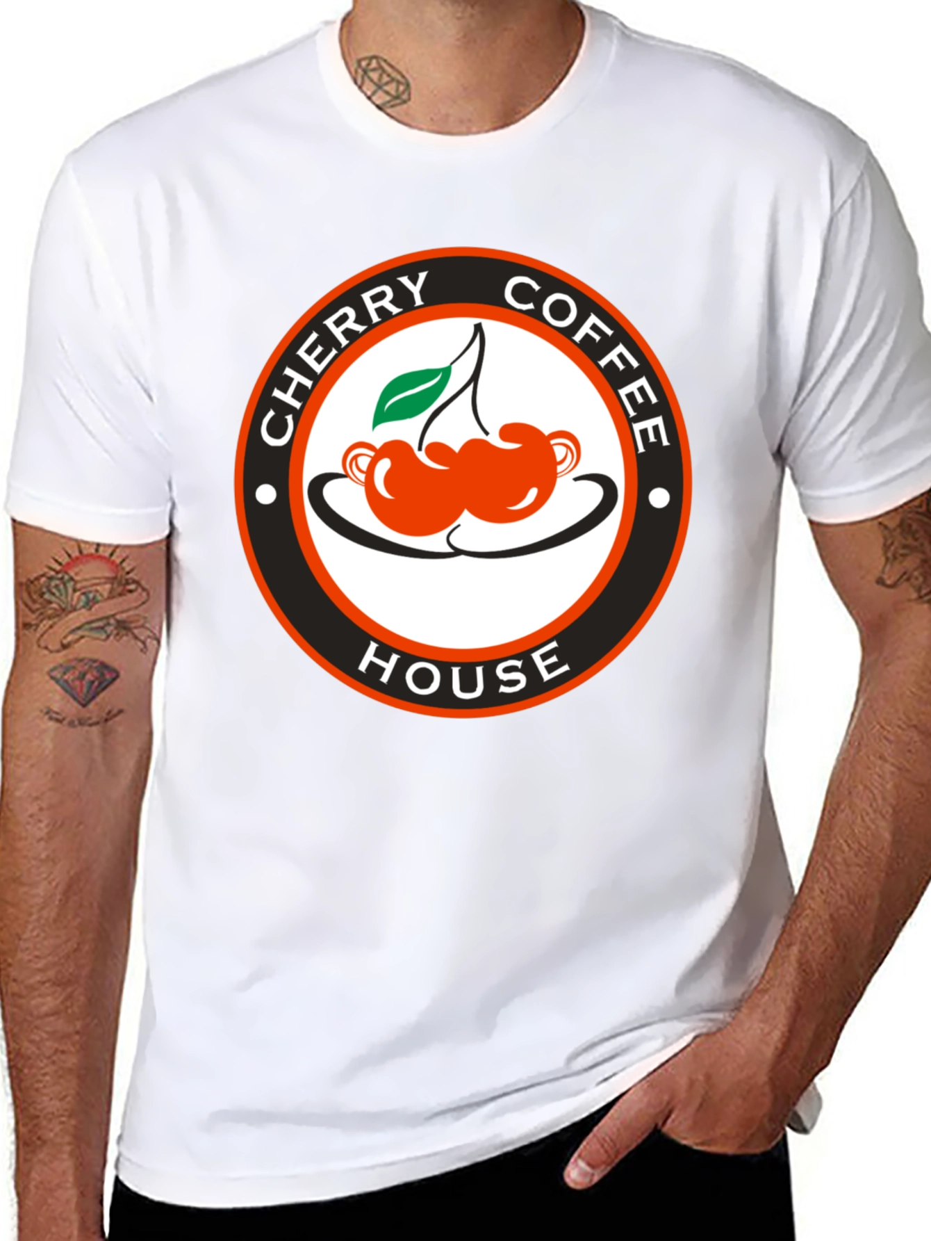 Cherry Coffee House Black T-Shirt