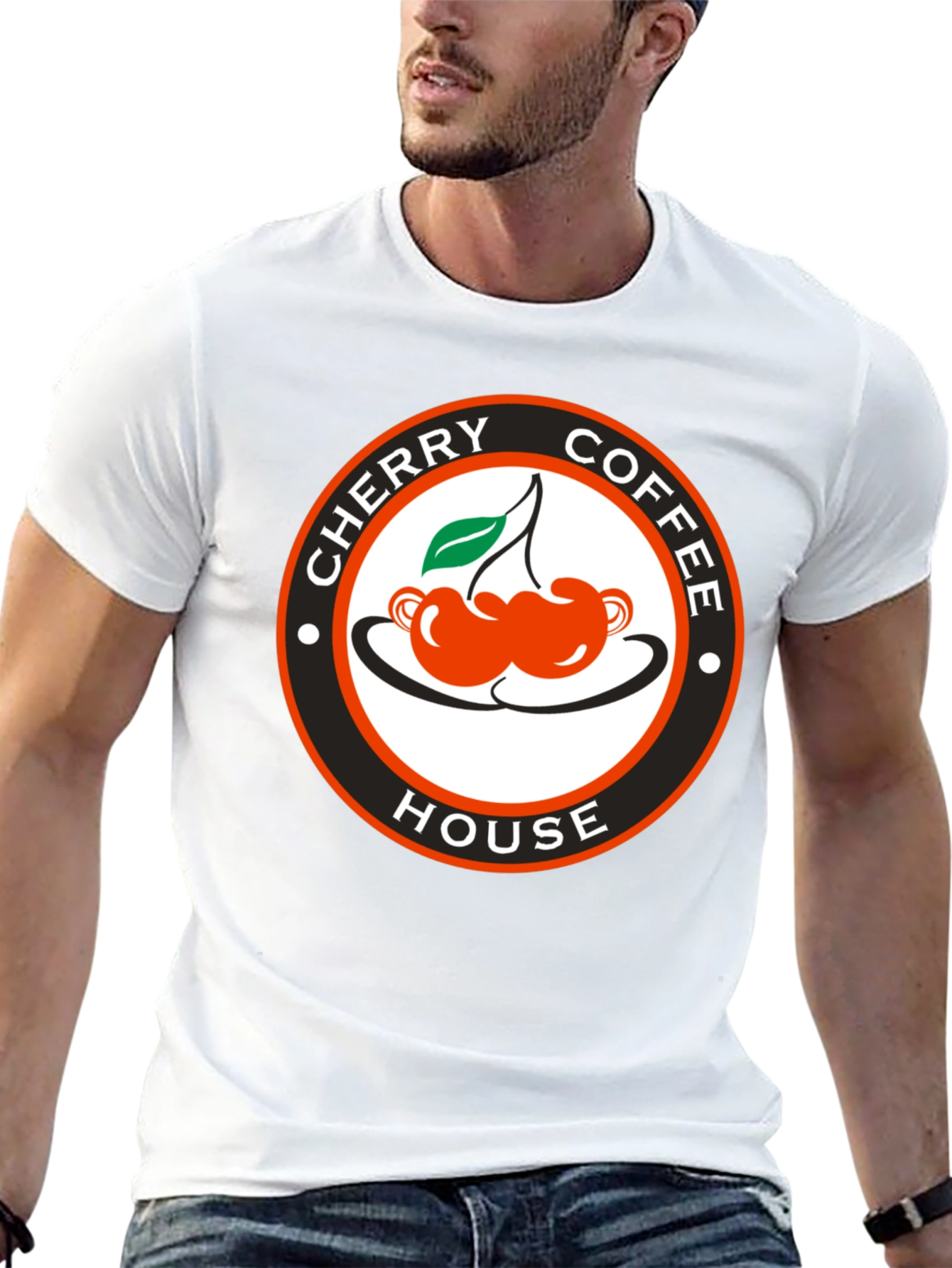 Cherry Coffee House Black T-Shirt