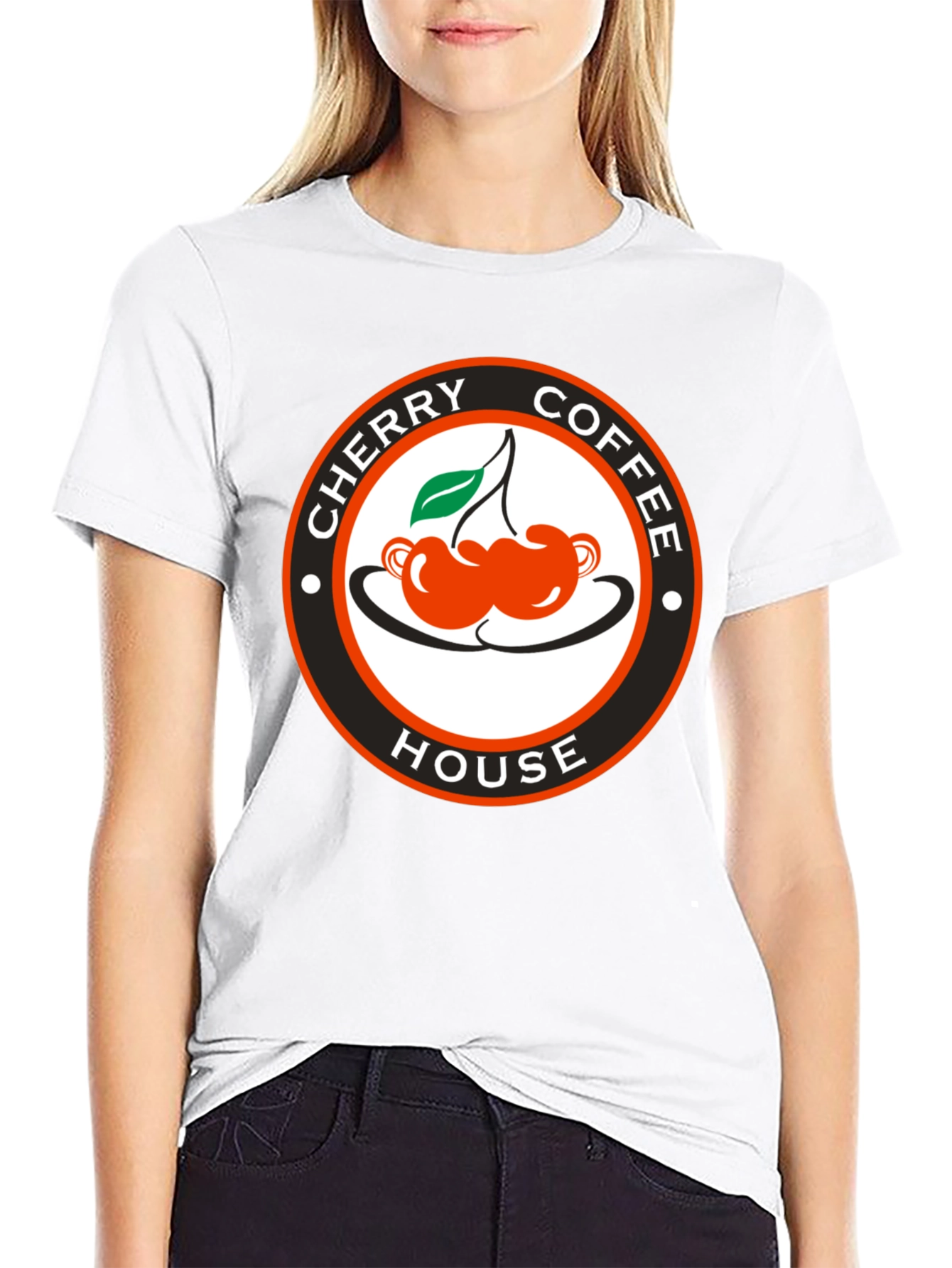 Cherry Coffee House Black T-Shirt