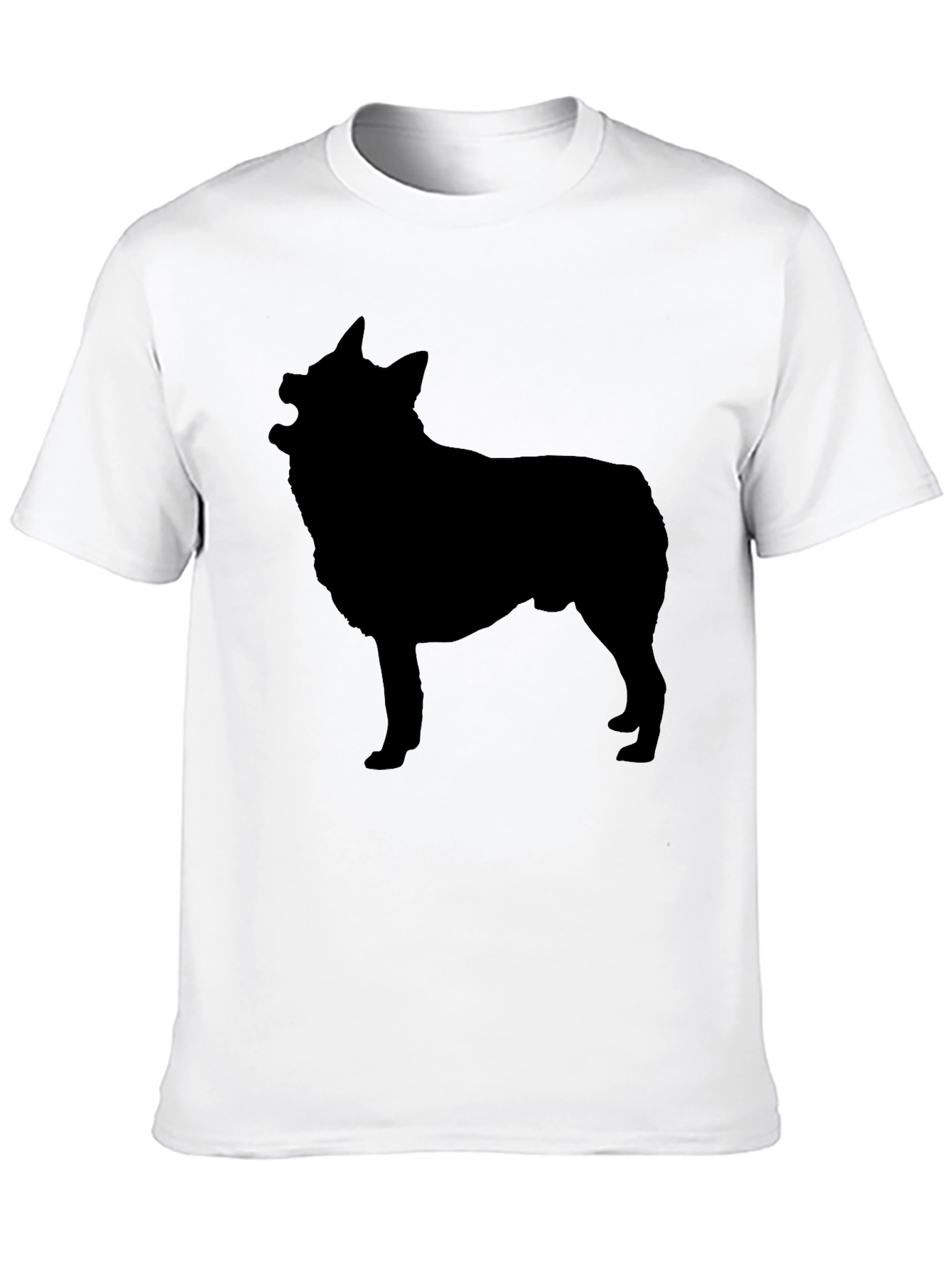 Black Dog Silhouette Graphic Tee - Mens Casual Shirt