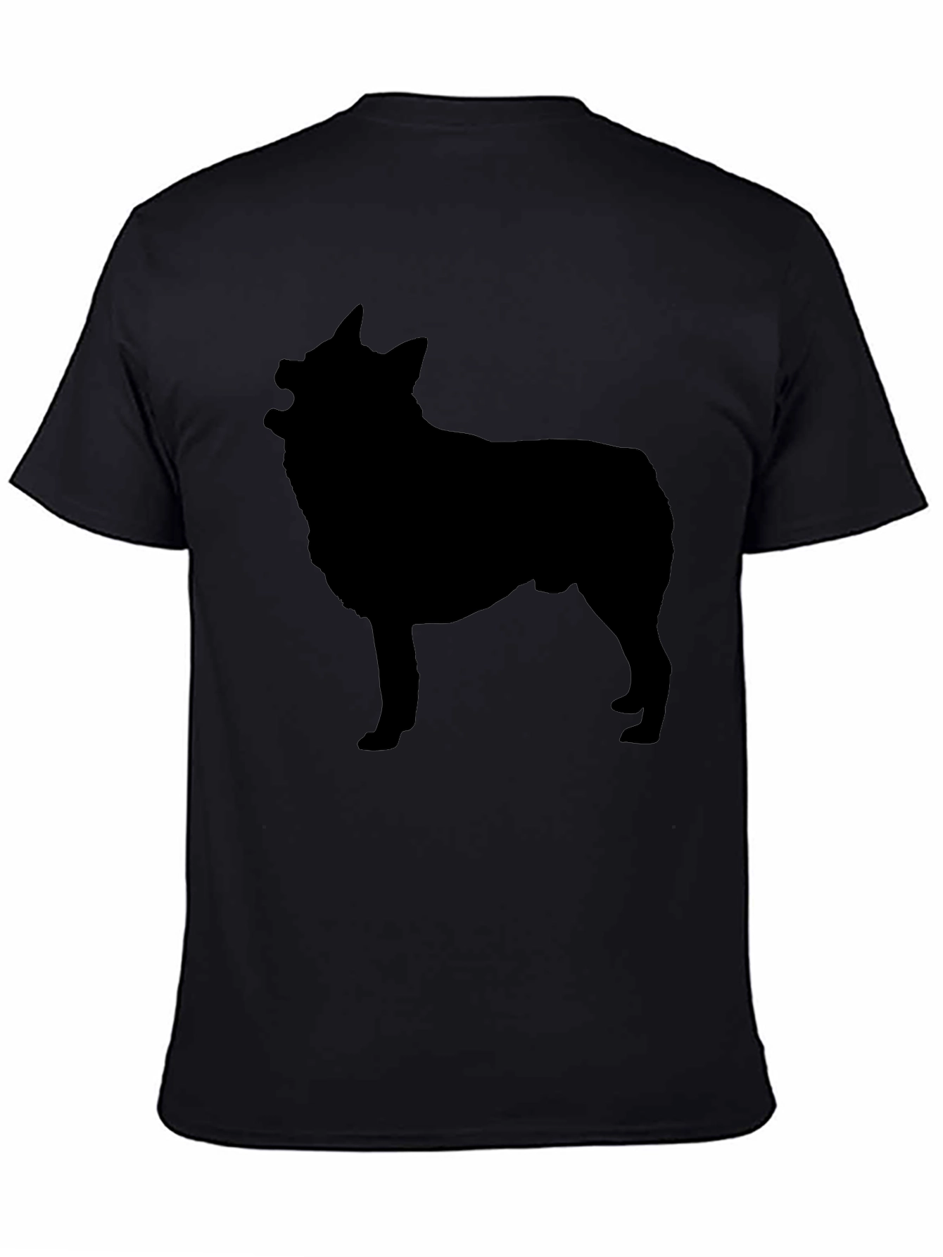 Black Dog Silhouette Graphic Tee - Mens Casual Shirt