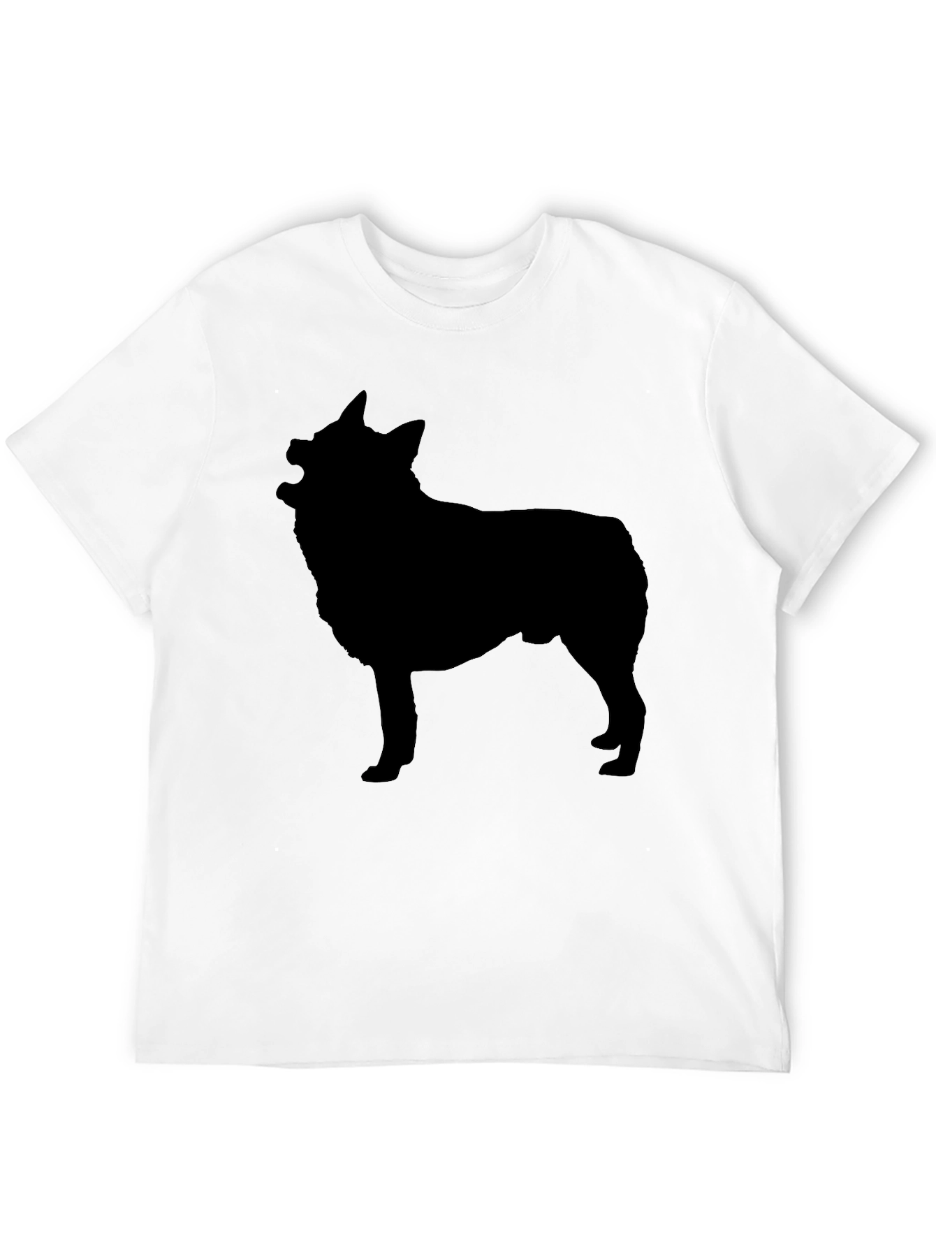 Black Dog Silhouette Graphic Tee - Mens Casual Shirt