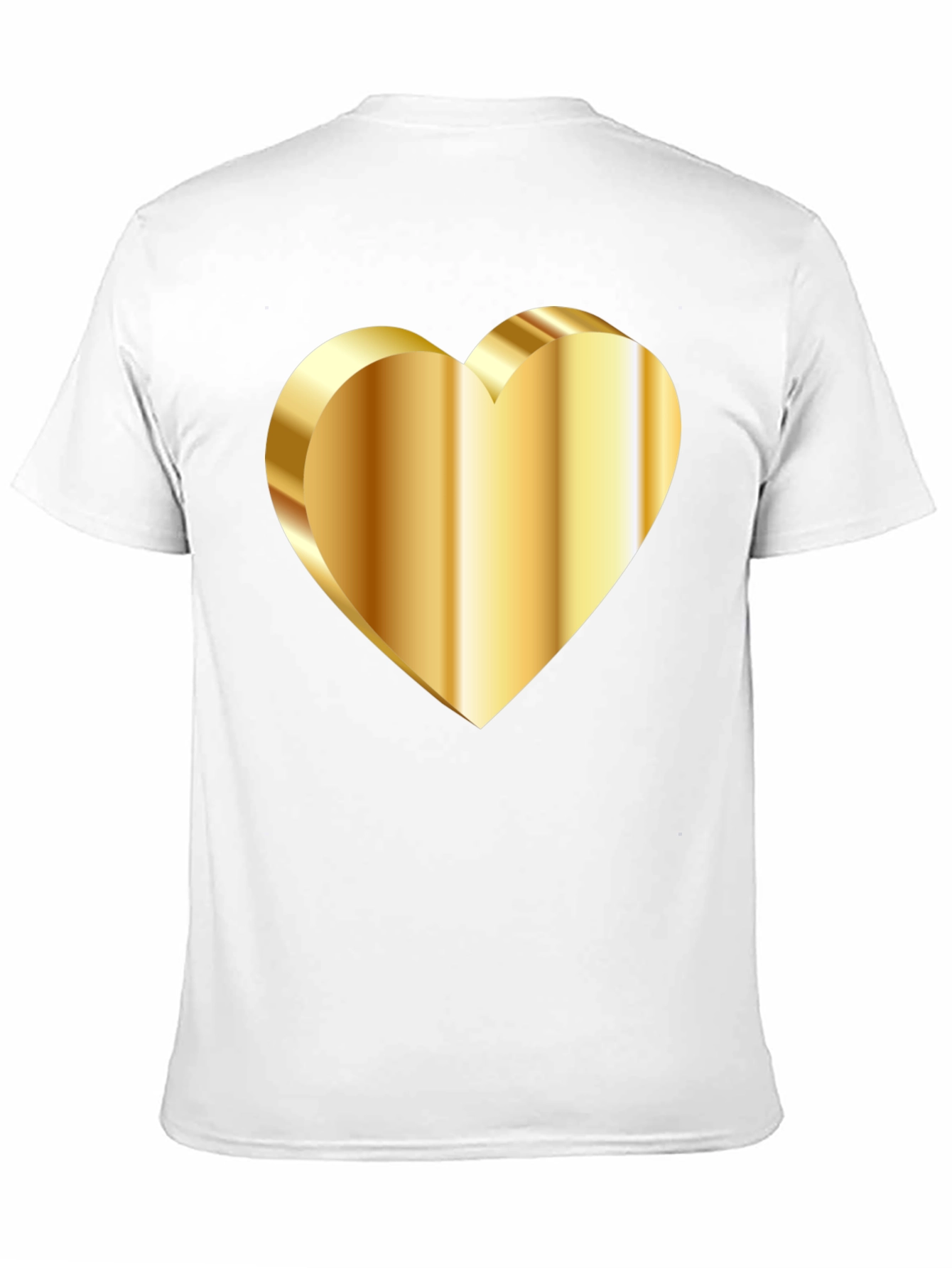 Golden Heart Graphic Tee - Stylish Black T-Shirt