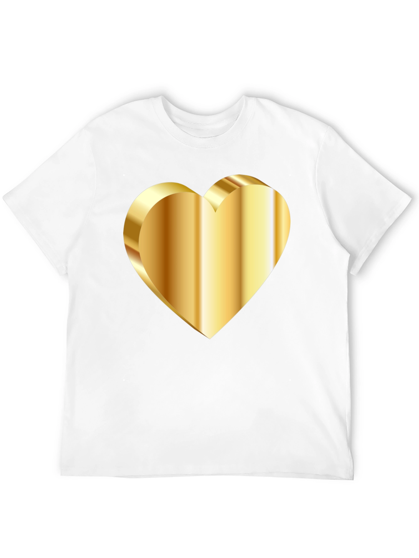 Golden Heart Graphic Tee - Stylish Black T-Shirt