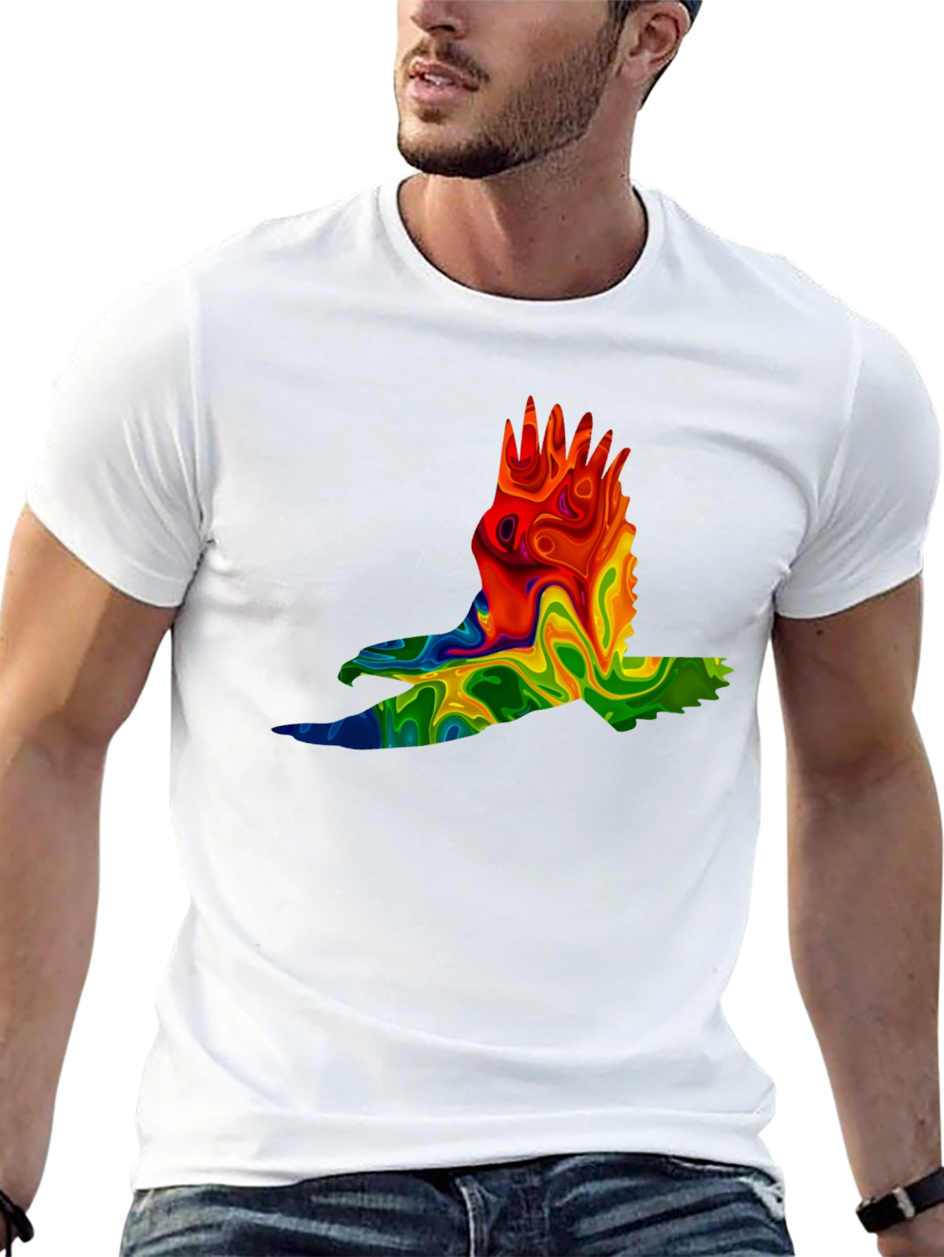 Psychedelic Eagle Graphic Tee