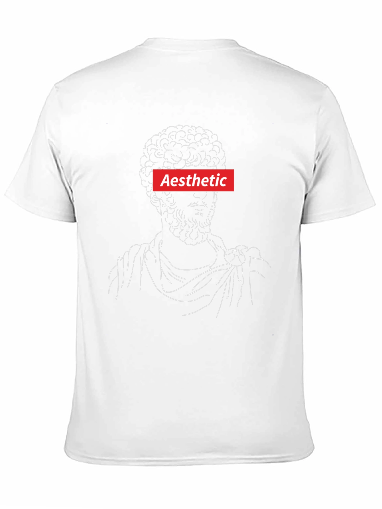 Aesthetic Greek Bust Graphic Tee - Black