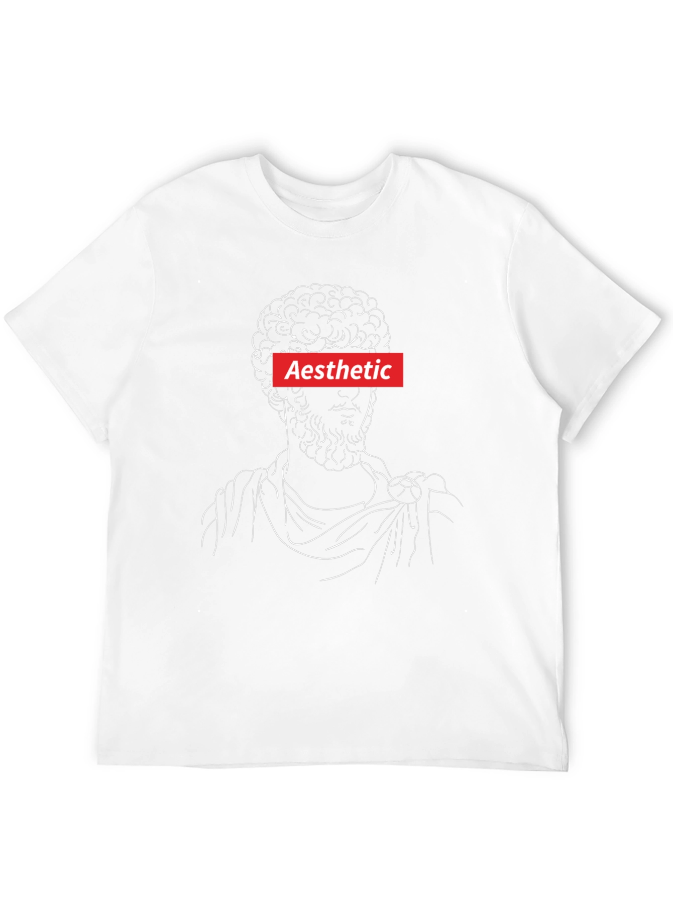 Aesthetic Greek Bust Graphic Tee - Black
