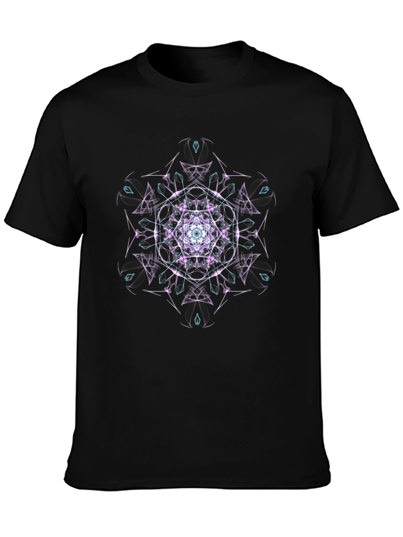 Geometric Mandala T-Shirt - Black