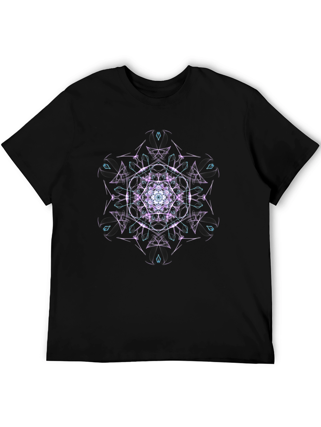 Geometric Mandala T-Shirt - Black