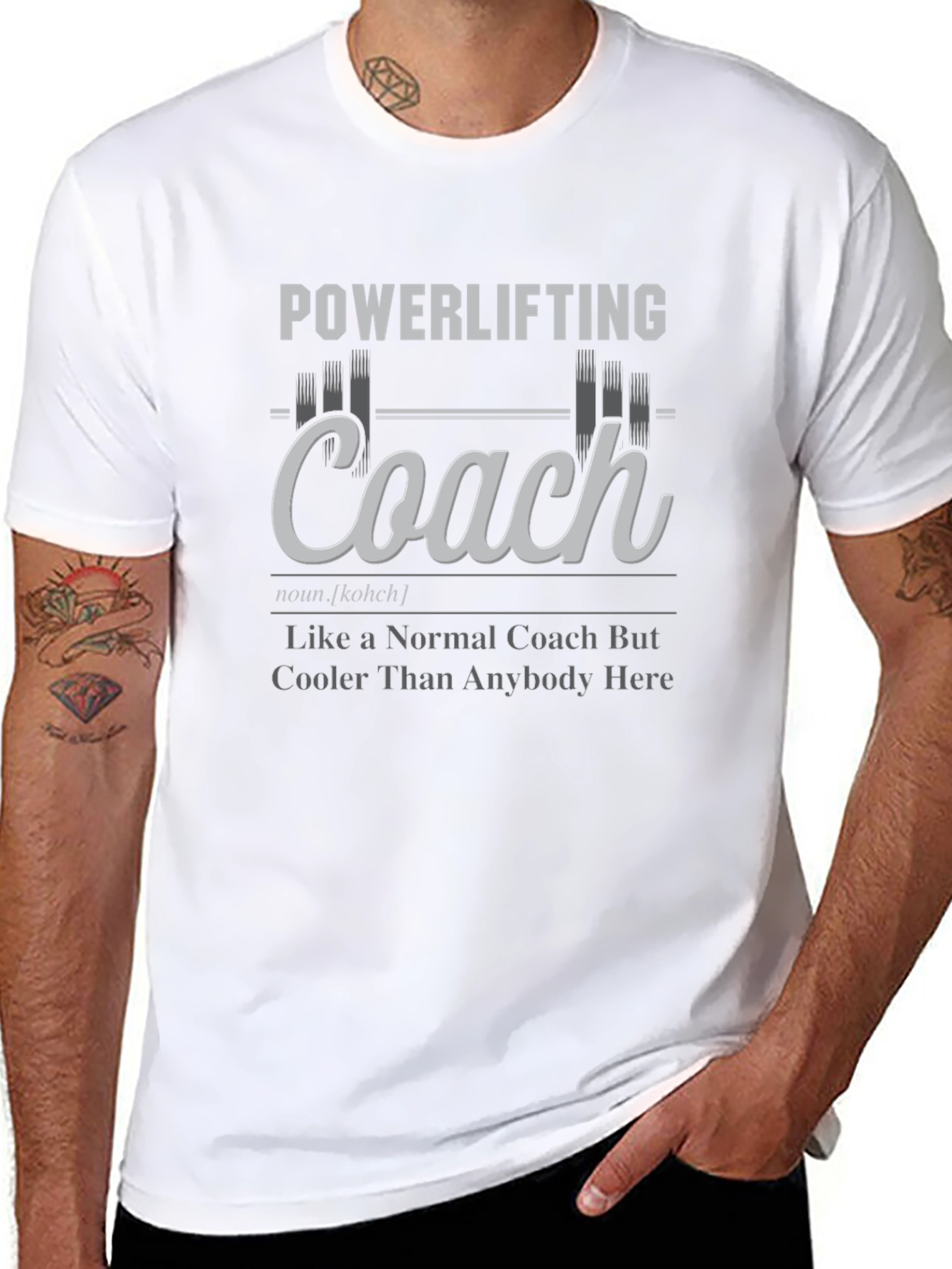 Powerlifting Coach Graphic T-Shirt - Gym Trainer Gift