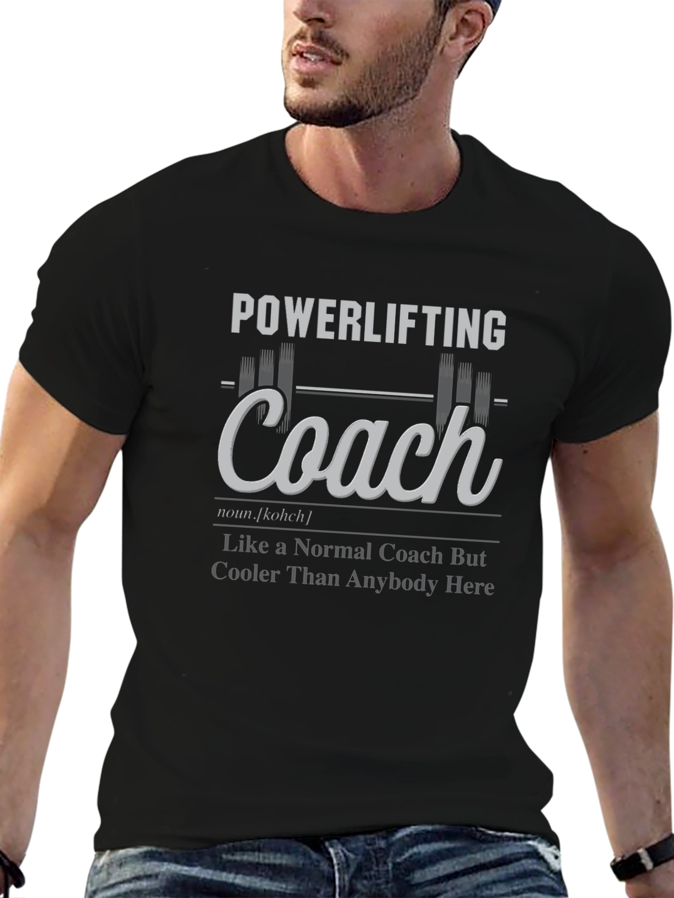 Powerlifting Coach Graphic T-Shirt - Gym Trainer Gift