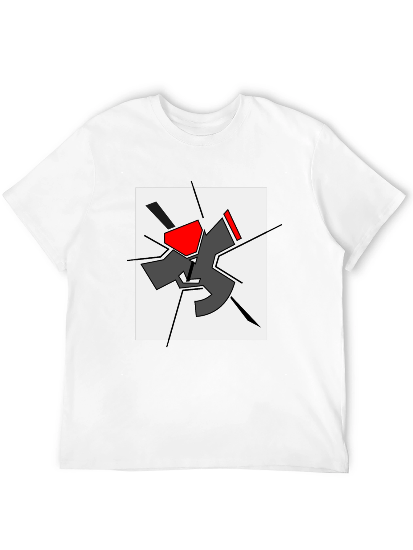 Abstract Graphic Print Black T-Shirt