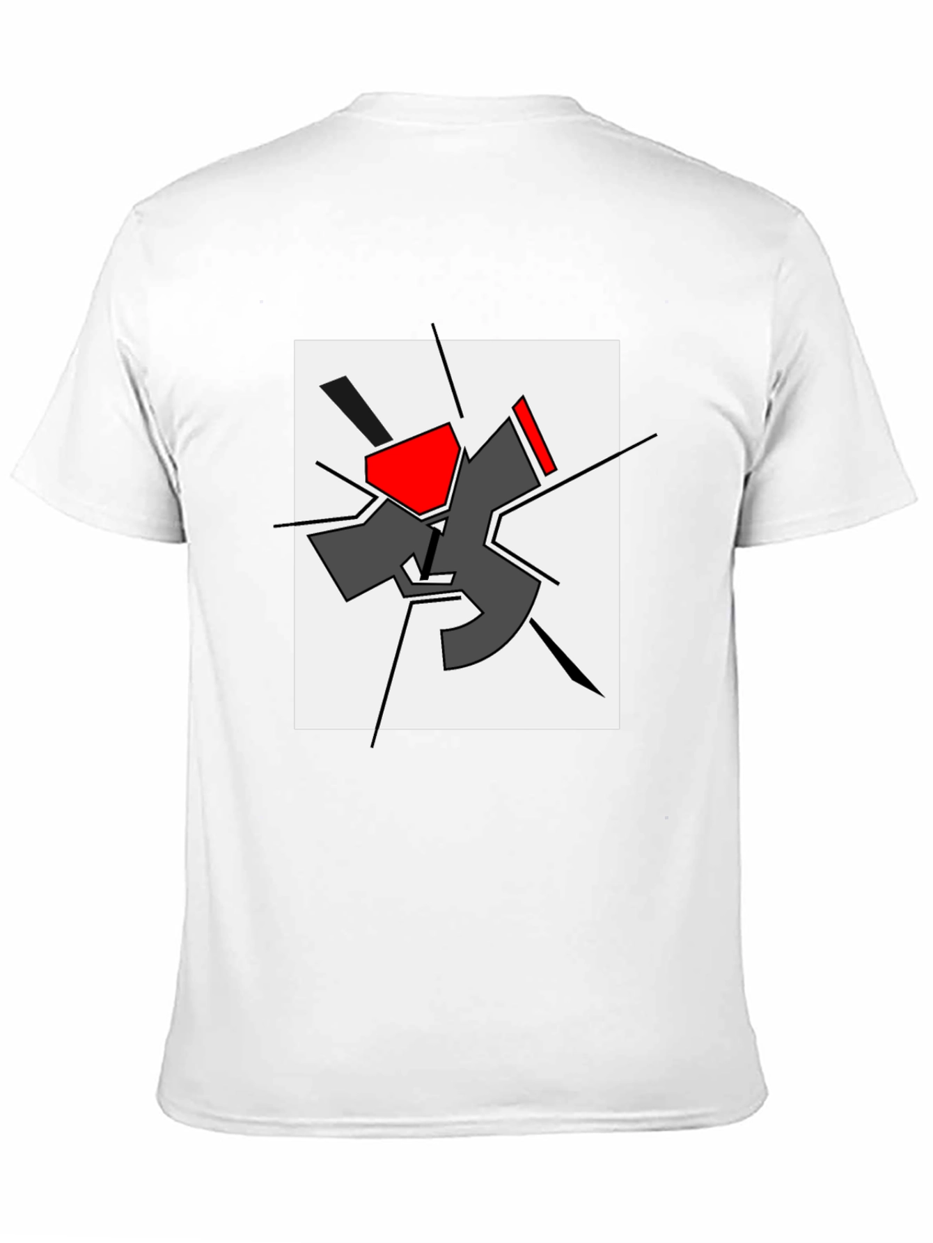 Abstract Graphic Print Black T-Shirt